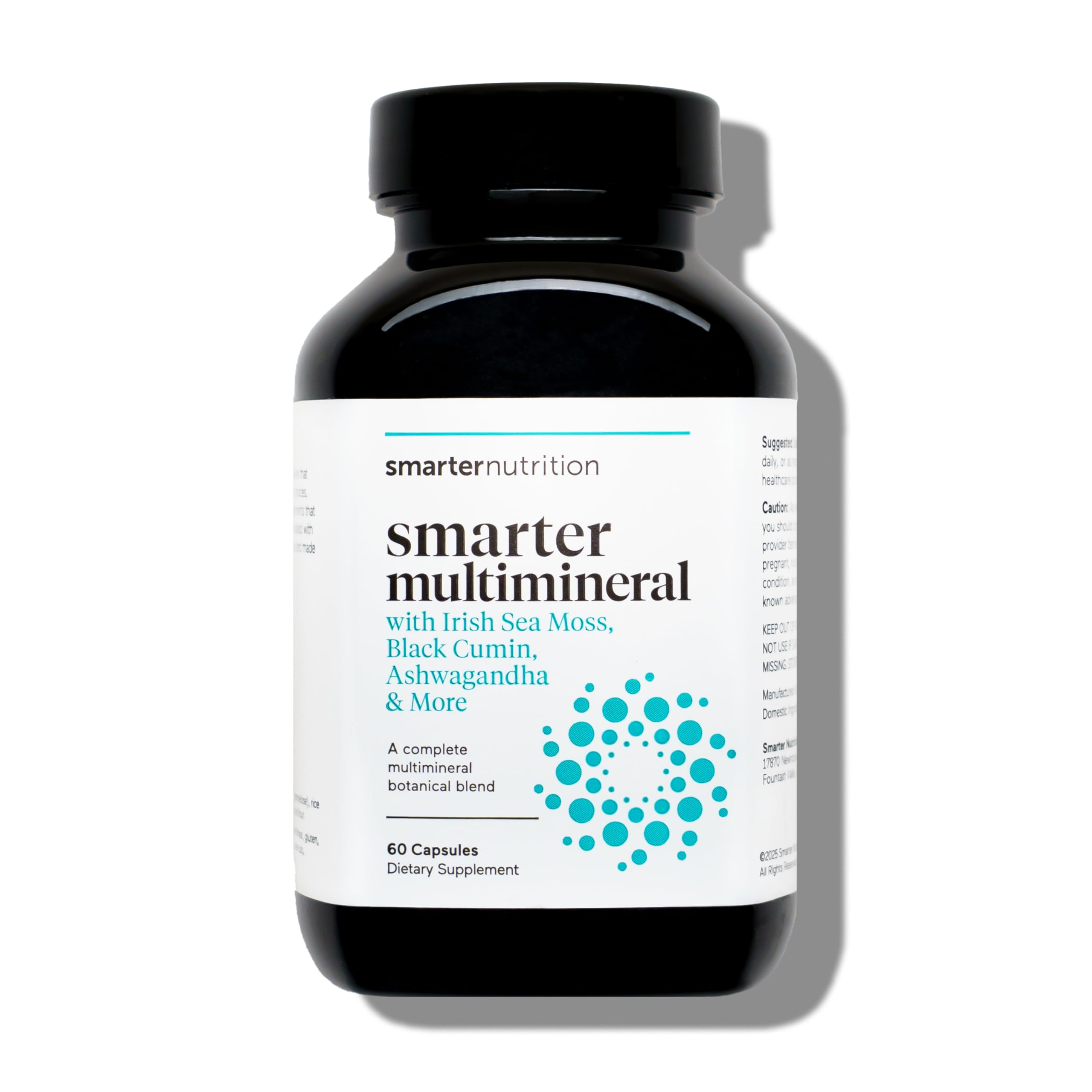 SMARTERNUTRITION Sea Moss Multimineral with Irish Sea Moss with Ashwagandha Bladderwrack Turmeric Zinc Vitamin C Elderberry Dandelion - Non-GMO, USA Manufactured - 60 Capsules[30 Day Supply] SMARTERNUTRITION buy supplements canada