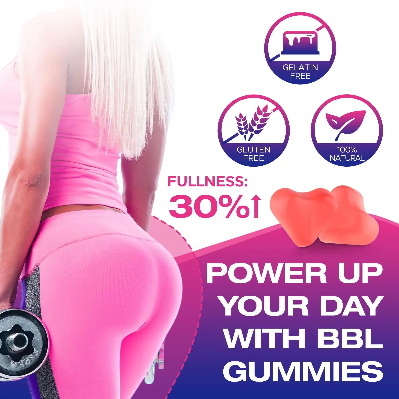 Jovariquethor Booty Gummies for Women - BBL Gummies with Multivitamins and Herbal Extracts - Peach Flavor - 60 Count Jovariquethor buy supplements canada