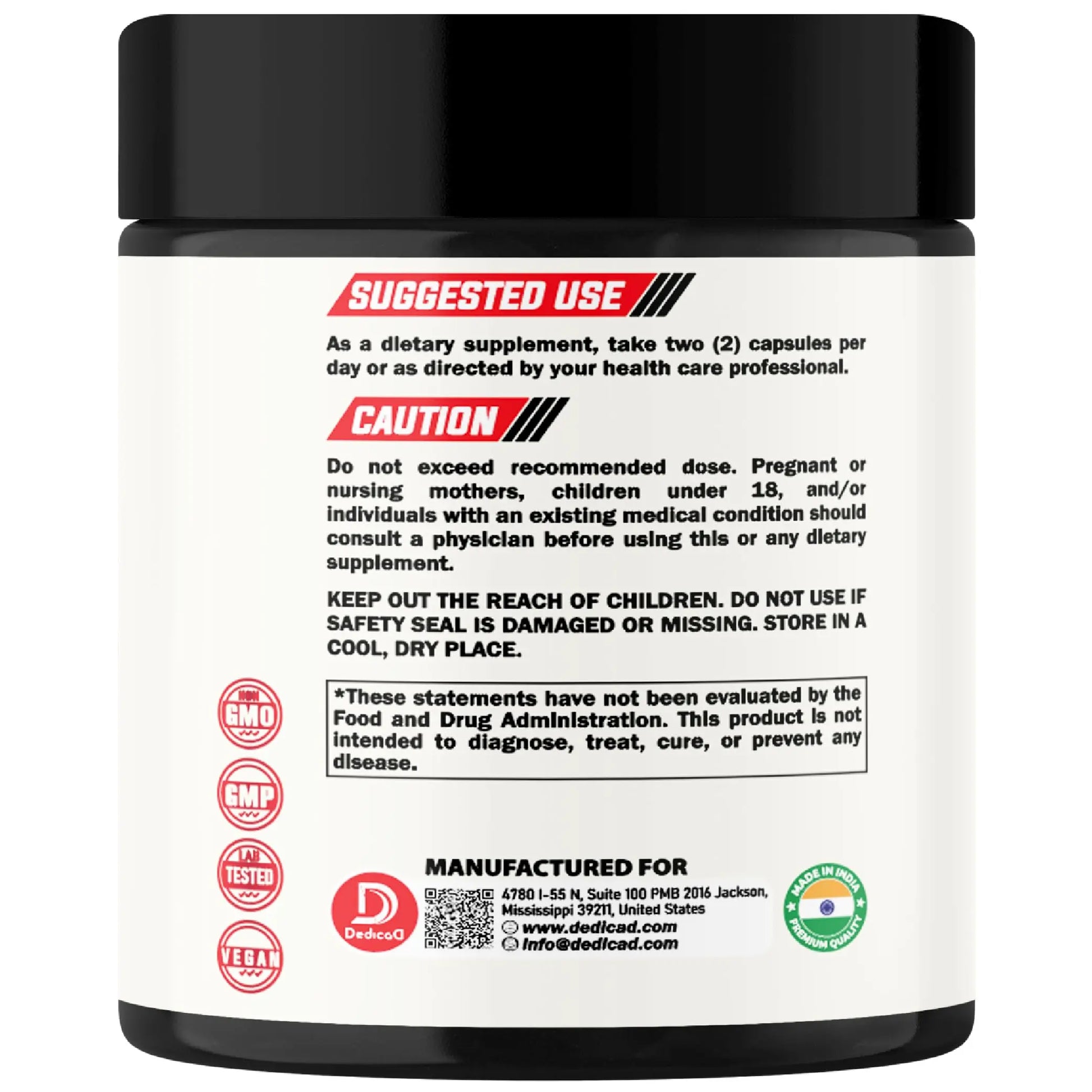 DEDICAD NAD Supplement with Nicotinamide Riboside, Trans-Resveratrol, Quercetin - Cellular Energy & Repair, Vitality, Healthy Aging - 60 Count DEDICAD buy supplements canada