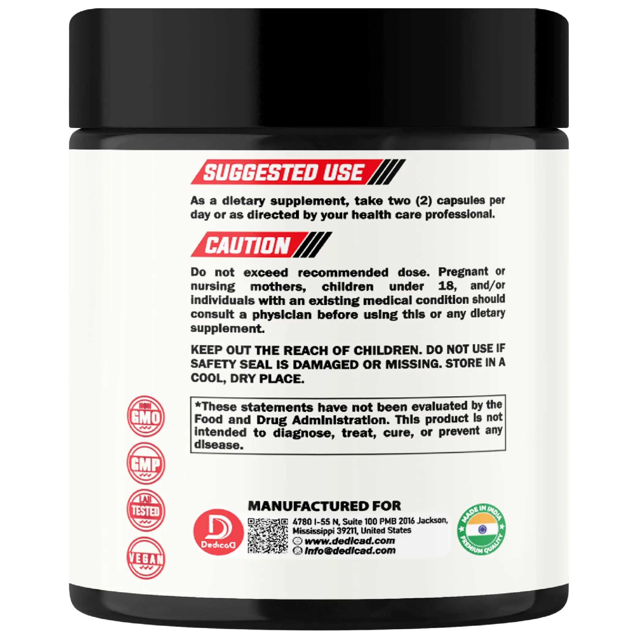 DEDICAD NAD Supplement with Nicotinamide Riboside, Trans-Resveratrol, Quercetin - Cellular Energy & Repair, Vitality, Healthy Aging - 60 Count DEDICAD buy supplements canada