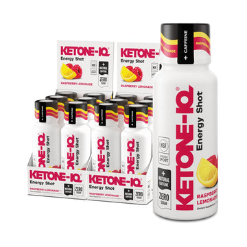 Ketone-IQ Exogenous Ketone Energy Shots with Caffeine - 12 Pack of Green Tea Caffeine Shots with 5g Bioidentical Ketones and B Vitamins - Fast Acting, On The Go Clean Energy Drink (Raspberry Lemonade) Ketone-IQ buy supplements canada