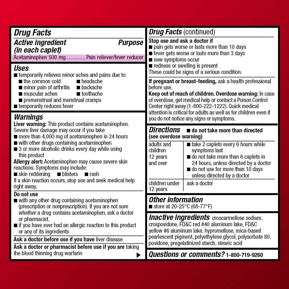 Amazon Basic Care Rapid Release Acetaminophen Caplets 500 mg, Extra Strength Pain Reliever and Fever Reducer for Headache, Backache, Menstrual Pain, Arthritis Pain, 400 Count Amazon Basic Care buy supplements canada