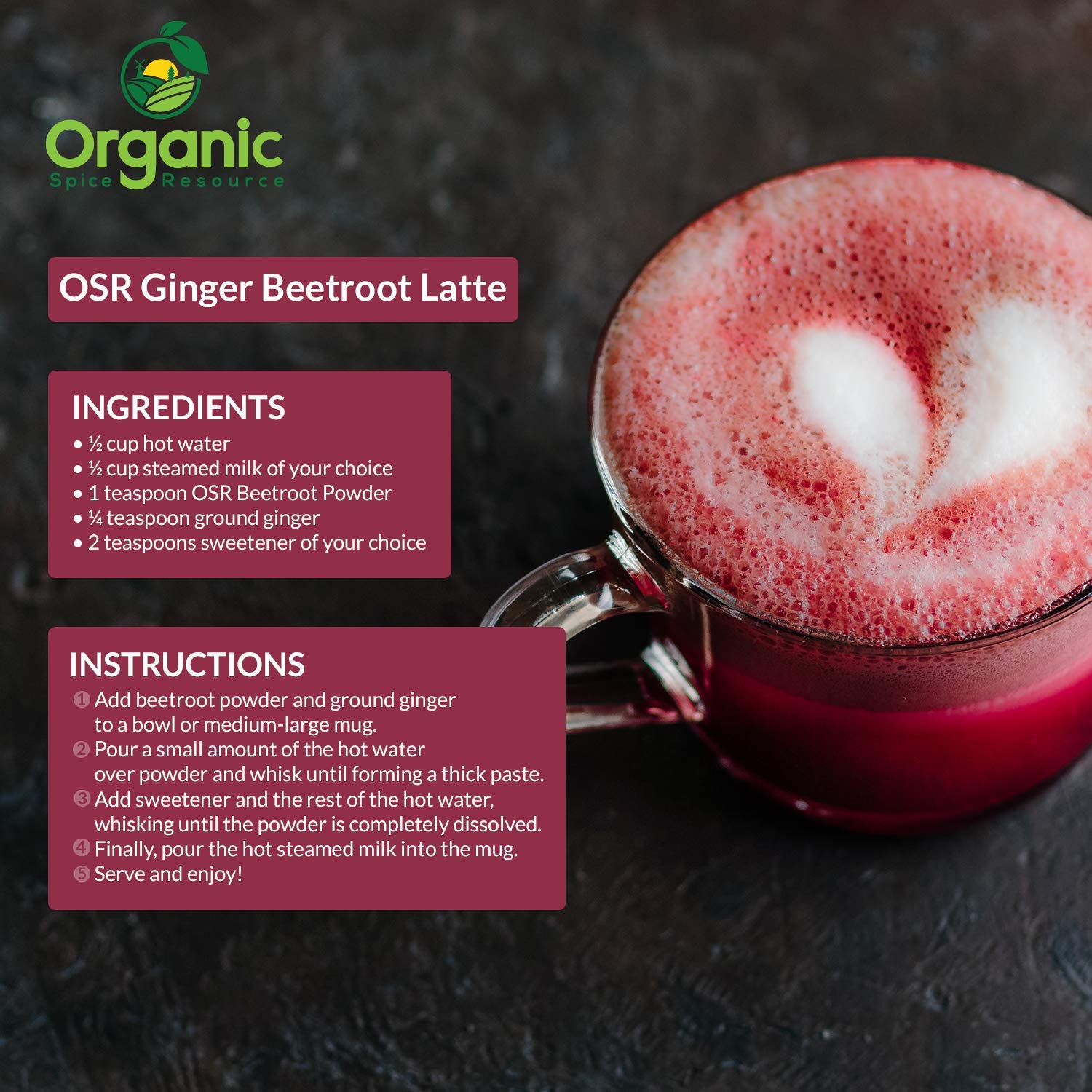 Organic Beet Root Powder | 8 oz or 226g | USDA Organic Approved, Raw and Non GMO Organic Spice Resource buy supplements canada