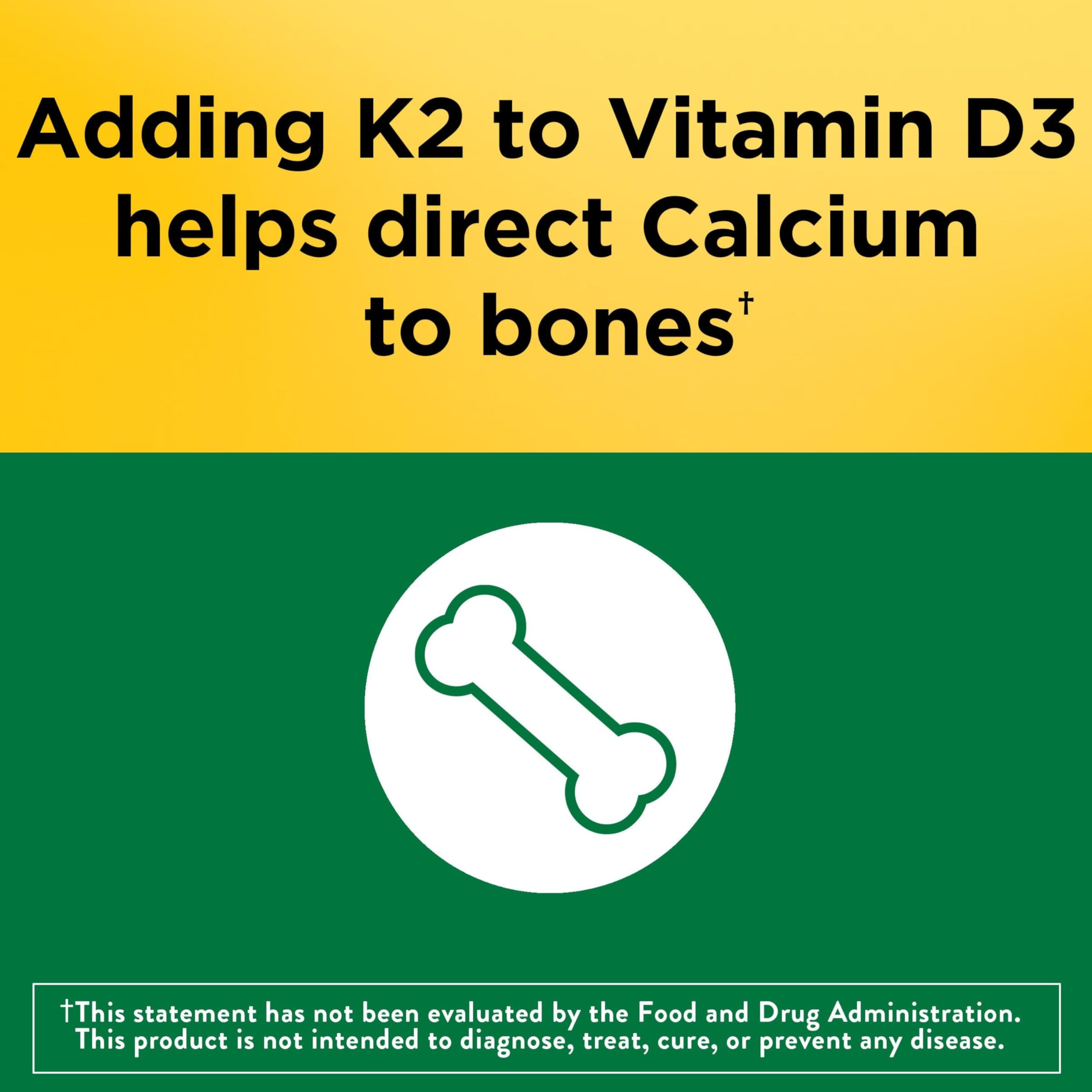 Nature Made Vitamin D3 K2 Supplement, 5000 IU (125 mcg) Vitamin D for Bone, Teeth, Muscle and Immune Support Nature Made buy supplements canada