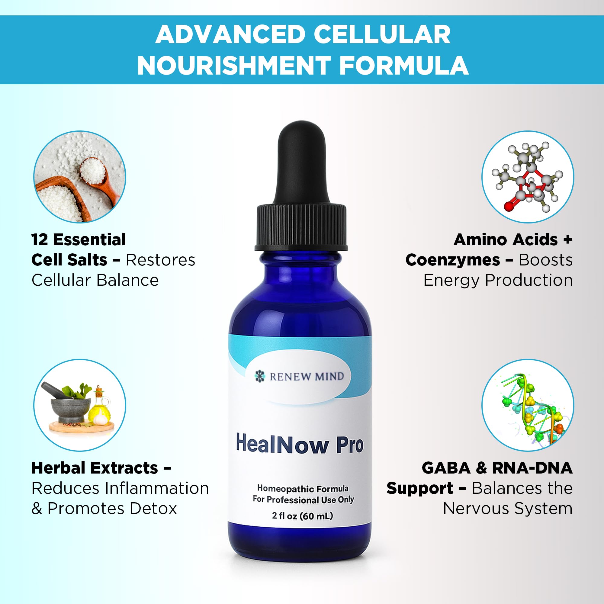RENEW MIND HealNow Pro Homeopathic Support for Joint Pain, Muscle Aches, Arthritis Pain, and Muscle or Joint Stiffness Professional Grade Formula Promotes Comfort, Mobility & Energy - 2 fl oz RENEW MIND buy supplements canada
