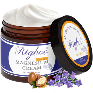 RIGBOO Magnesium Lotion for Sleep, Magnesium Cream, Muscle Relief and Relaxation Non-Greasy, Fast Absorbing Body Lotion with Coconut Oil with Chamomile, Safe for Sensitive Skin (Lavender) RIGBOO buy supplements canada