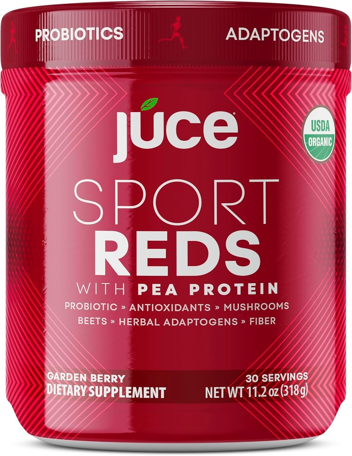 Terra Kai Organics Juce SR7 Sport Reds Organic Fruit & Veggies w/Pea Protein | 43 Superfoods, Antioxidants, Mushrooms, Beets, Herbal Adaptogens, Probiotic, Fiber, Garden Berry Flavor (30 Servings) Terra Kai Organics buy supplements canada