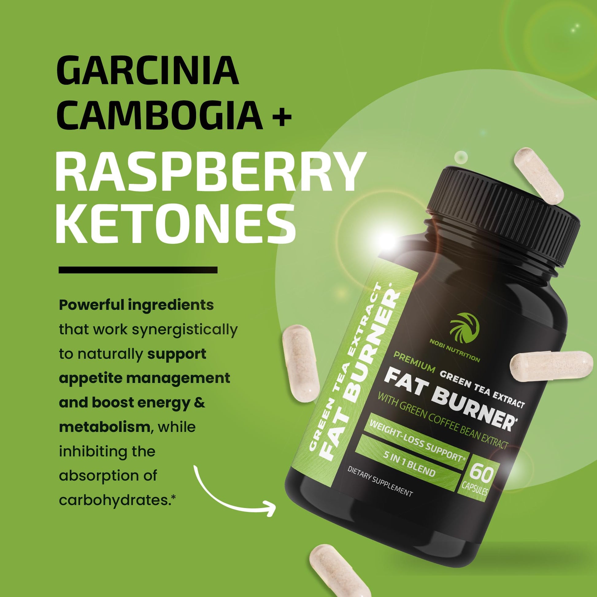 Green Tea Weight Loss Pills with Green Coffee Bean Extract | Belly Fat Burner, Metabolism Nobi Nutrition buy supplements canada