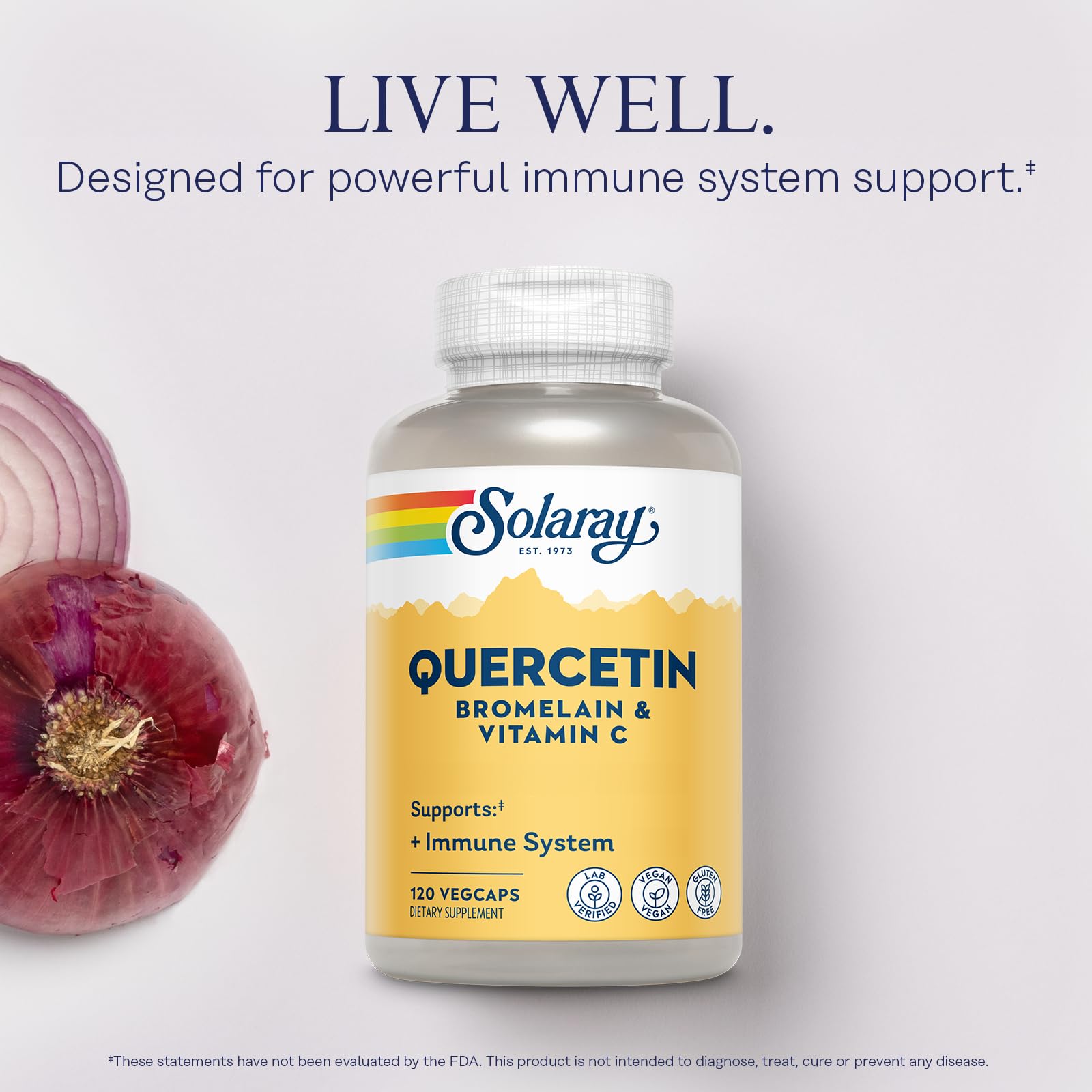 SOLARAY QBC Plex | Quercetin & Bromelain Plus Vitamin C | Year Round Immune Function & Respiratory Health Support | Non-GMO & Vegan | 120 VegCaps SOLARAY buy supplements canada