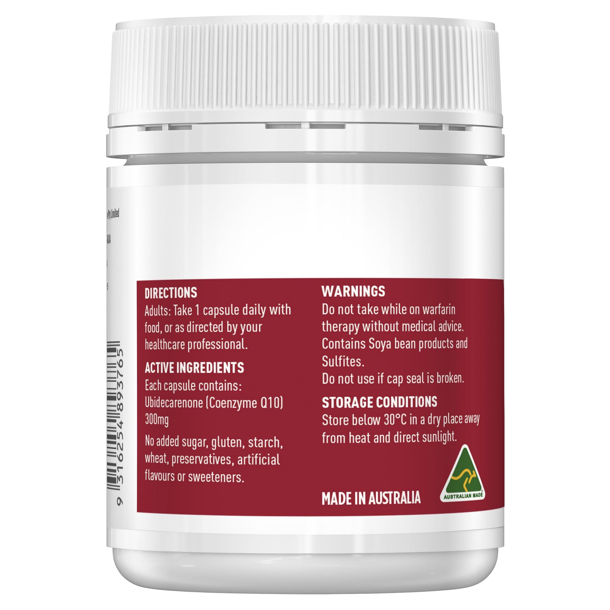Healthy Care Ultra Strength 300mg Co Enzyme Q10 Capsules, Red, 60 Count | Supports Healthy Care buy supplements canada