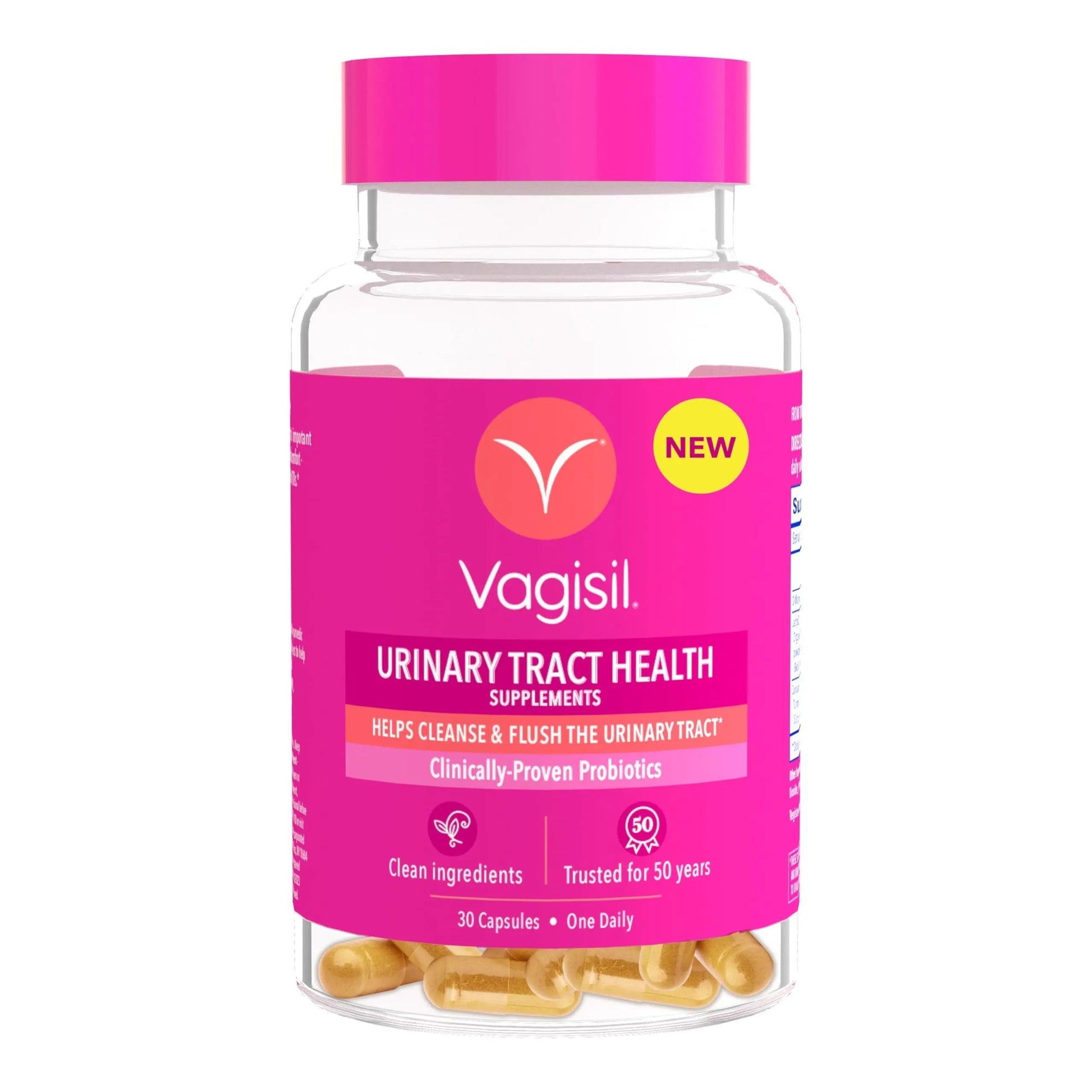 Vagisil Urinary Tract Health Supplements, Clinically-Proven Probiotics, Protects Urinary Tract Health, Clean Ingredients, Helps Cleanse and Flush UTI-Causing Bacteria, 1 Capsule Daily, 30 Capsules Vagisil buy supplements canada
