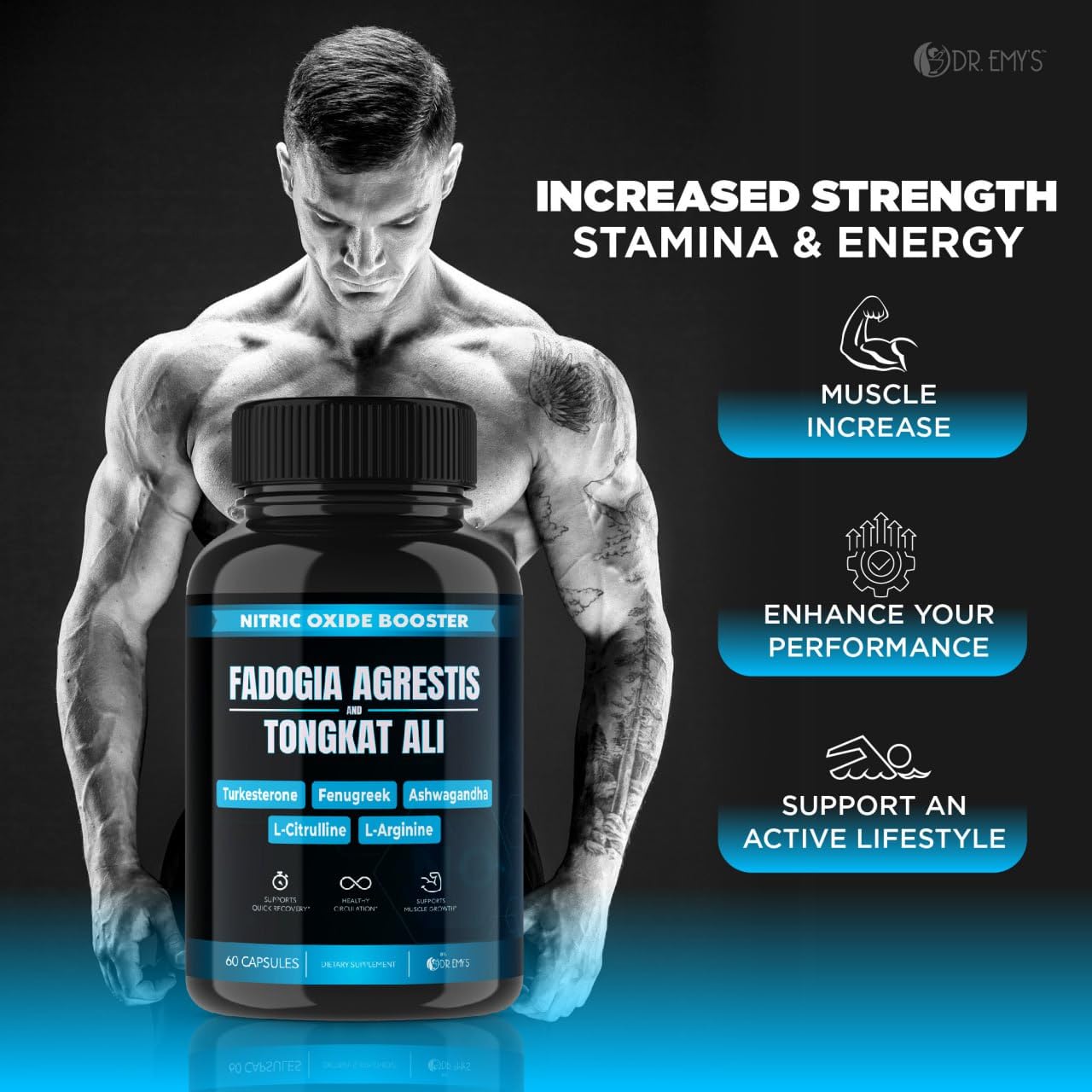 (2 Pack) Tongkat Ali Fadogia Agrestis Nitric Oxide Ashwagandha Supplement for Men Dr. Emy's buy supplements canada