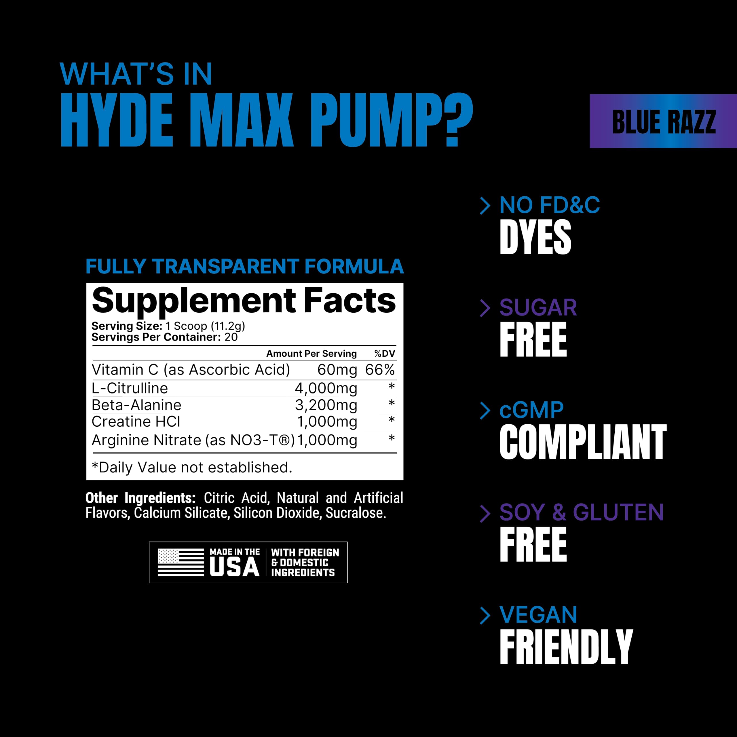 PROSUPPS Hyde Max Pump Pre Workout for Men and Women - Nitric Oxide Supplement PROSUPPS buy supplements canada