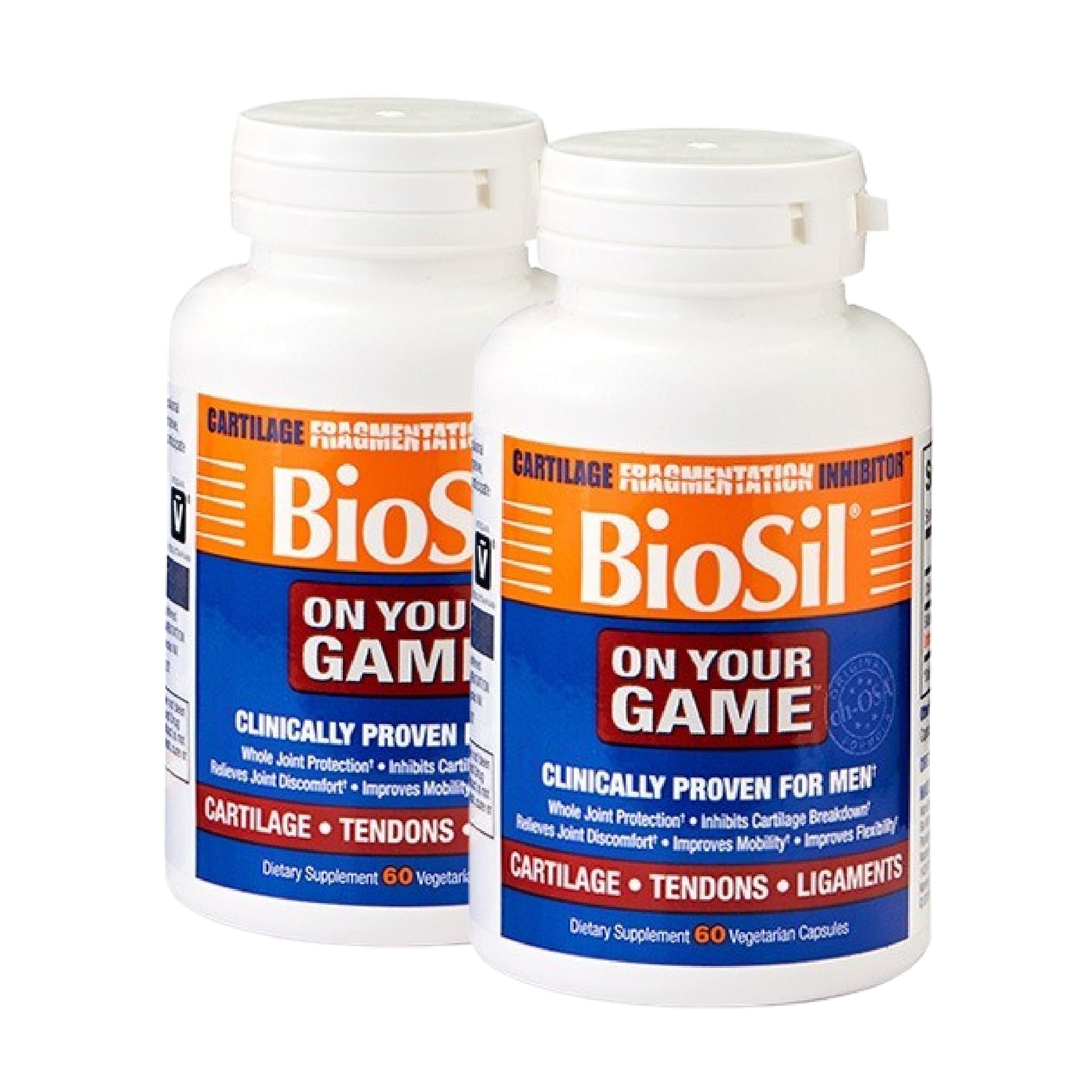 Biosil On Your Game - 60 Veggie Capsules, Pack of 2 - with Patented ch-OSA Complex - Increase Collagen Production for Joint Pain Relief, Flexibility & Range of Motion - GMO Free - 60-Day Supply Biosil buy supplements canada