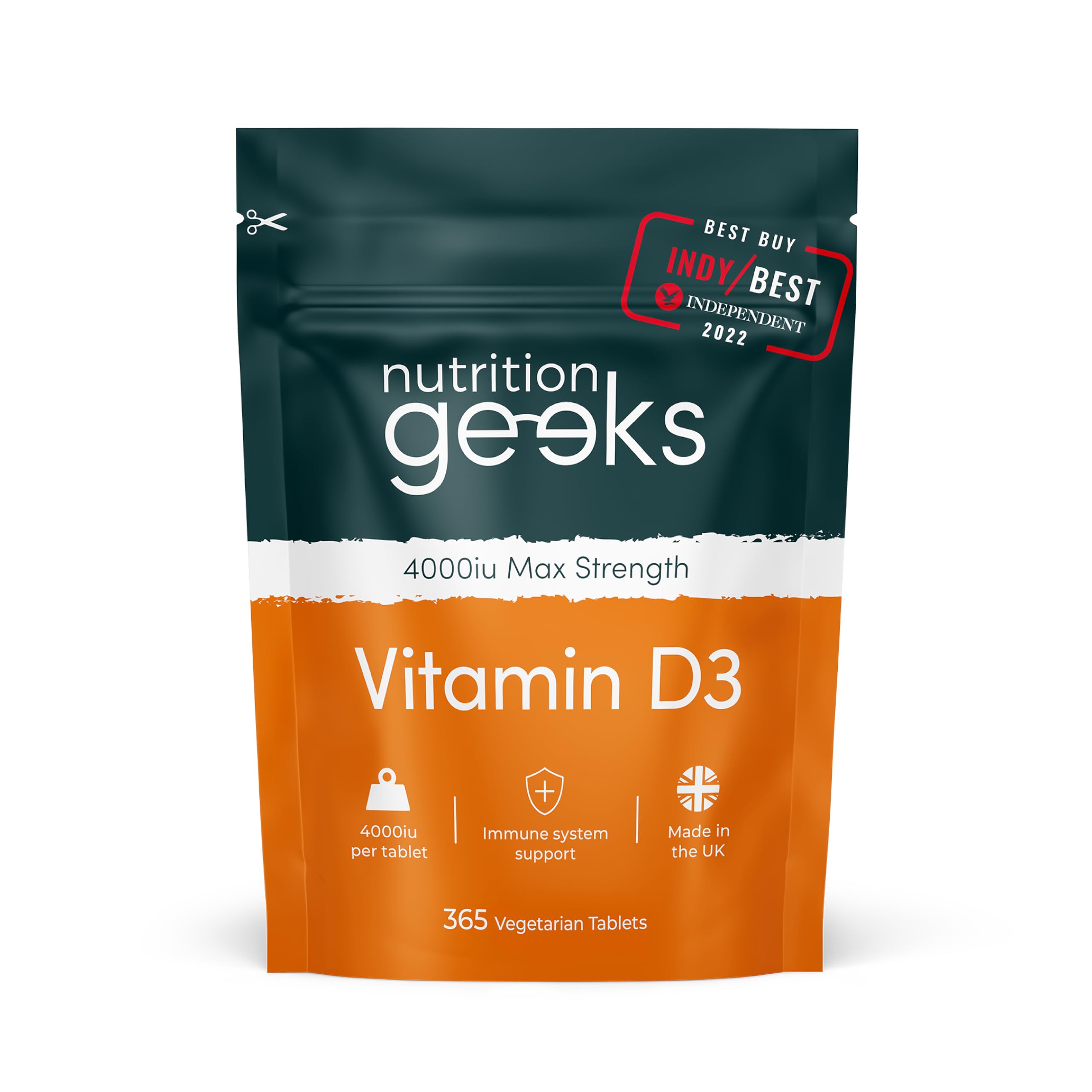 Vegetarian Vitamin D3 4000 iu - 1 Year Supply, 365 Easy-Swallow High Strength Vitamin Nutrition Geeks buy supplements canada