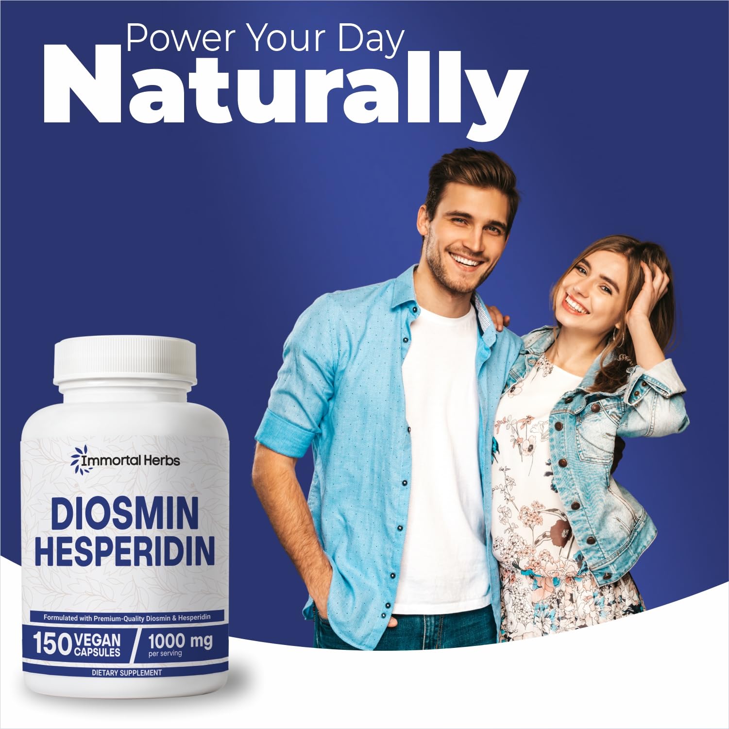 Immortal Herbs Diosmin Hesperidin 1000mg Complex, 150 Capsules, Citrus Bioflavonoids Rich Fruit Extract, 100% Vegetarian, Non-GMO & Gluten Free Diosmin Supplement with Max Strength Immortal Herbs buy supplements canada