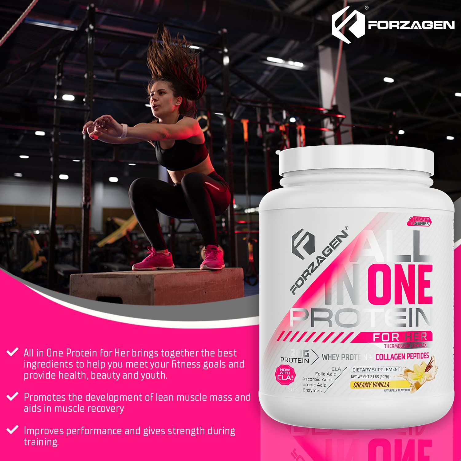 Forzagen All in One Protein for Her, Protein Powder for Women with Collagen Peptides Forzagen buy supplements canada