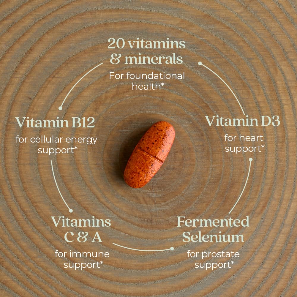 New Chapter Multivitamin for Men 50 Plus + Immune Support - Every Man's One Daily 55+ with Fermented Probiotics + Whole Foods + Astaxanthin New Chapter buy supplements canada