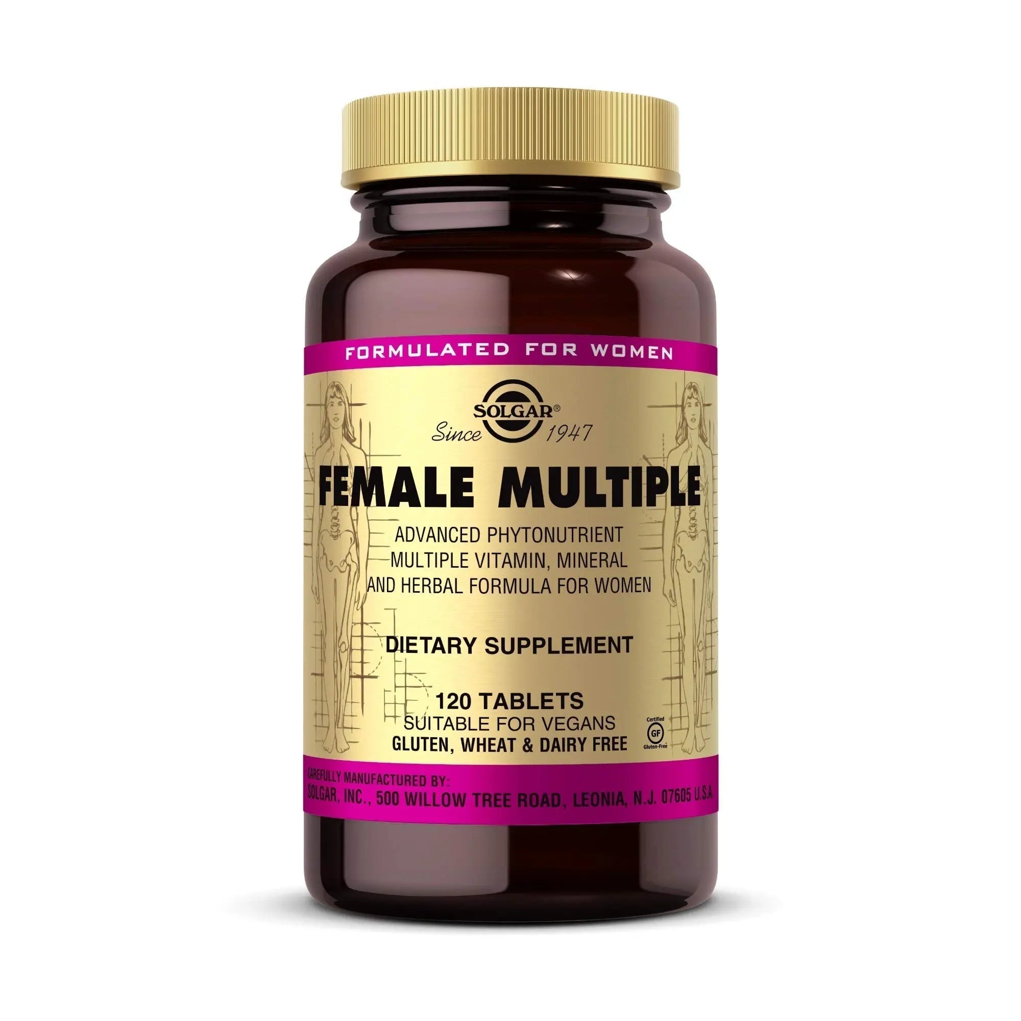 Solgar Female Multiple, 120 Tablets - Multivitamin, Mineral & Herbal Formula for Women - Advanced Phytonutrient Solgar buy supplements canada