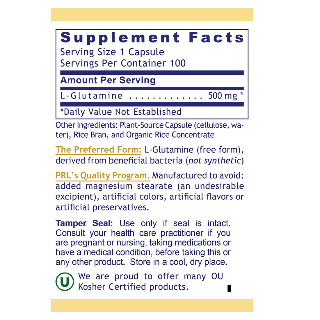 Premier Glutamine by Premier Research Labs --100 caps Premier Research Labs buy supplements canada