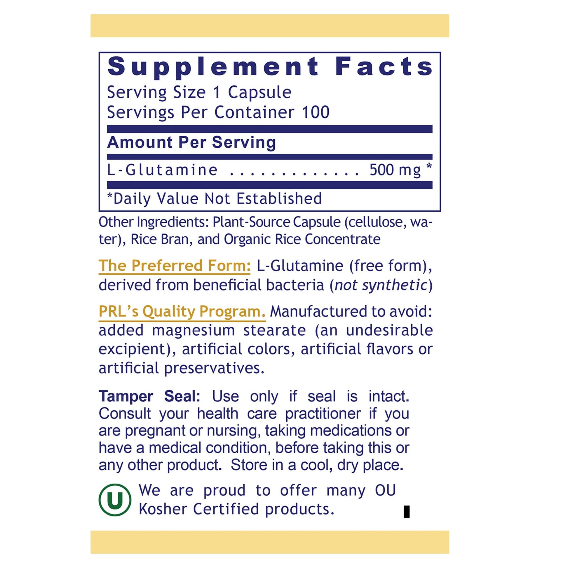 Premier Glutamine by Premier Research Labs --100 caps Premier Research Labs buy supplements canada