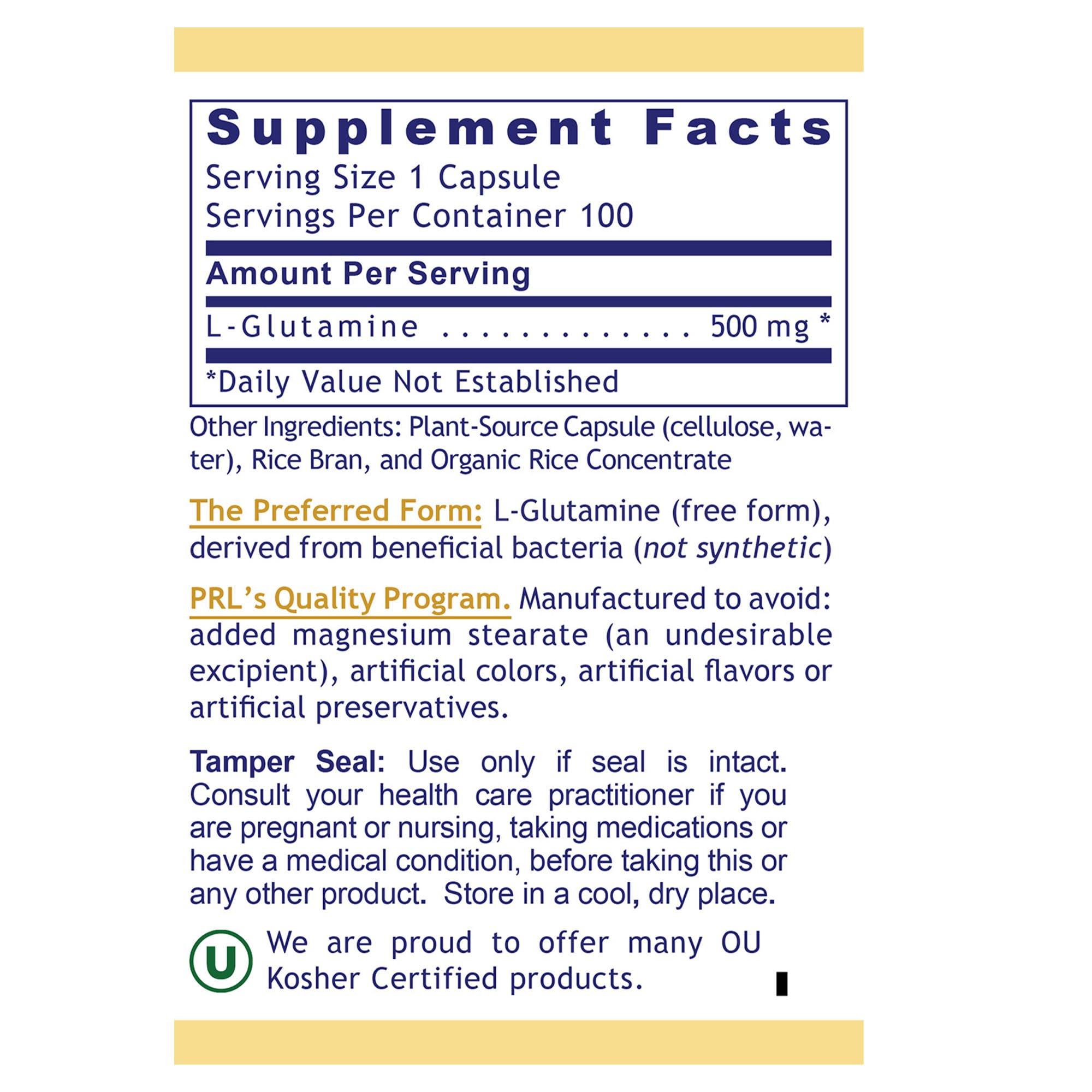 Premier Glutamine by Premier Research Labs --100 caps Premier Research Labs buy supplements canada
