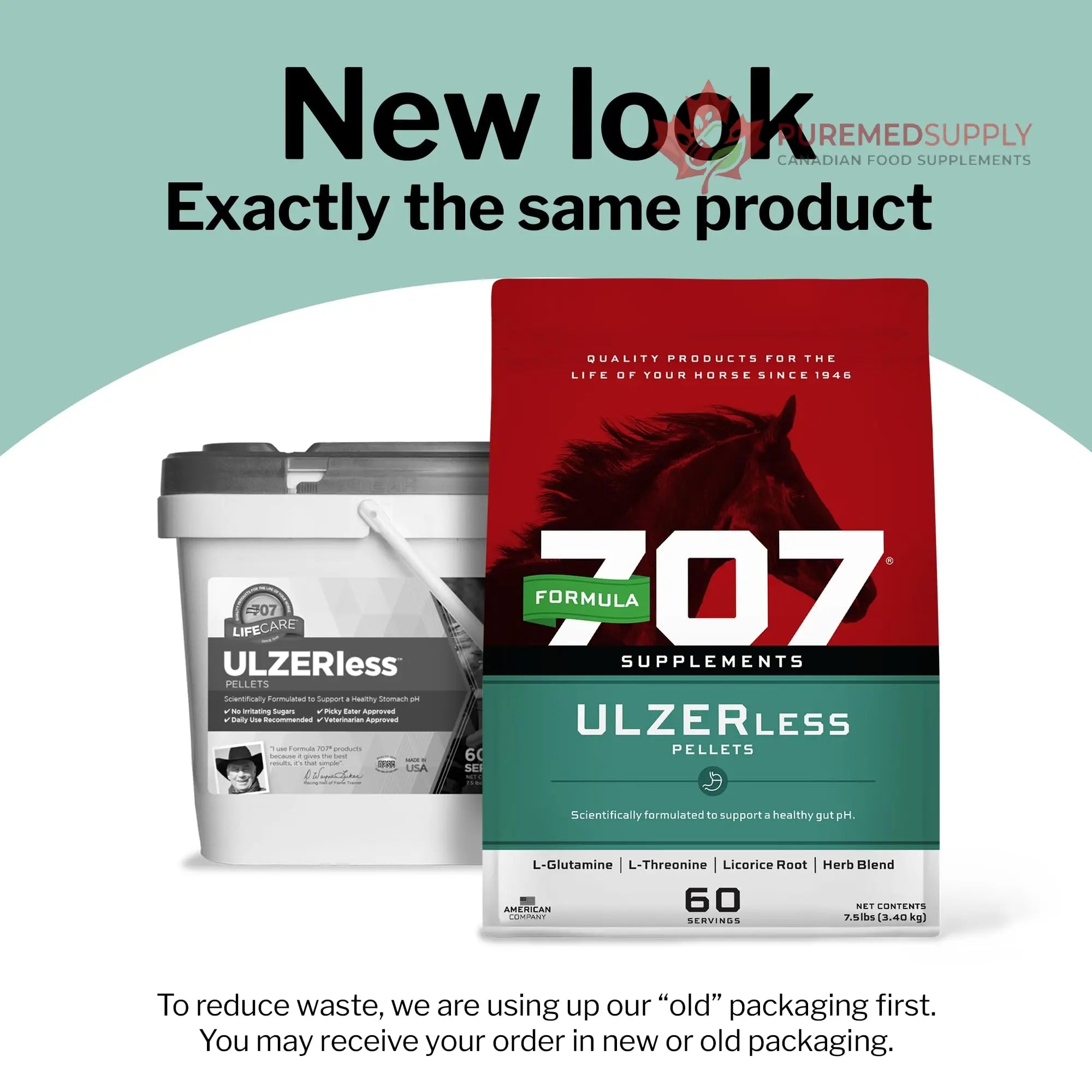 Formula 707 ULZERless Equine Supplement, 7.5lb Bag - Natural Gut Support for Horses with Ulcer Risk Factors Formula 707 buy supplements canada