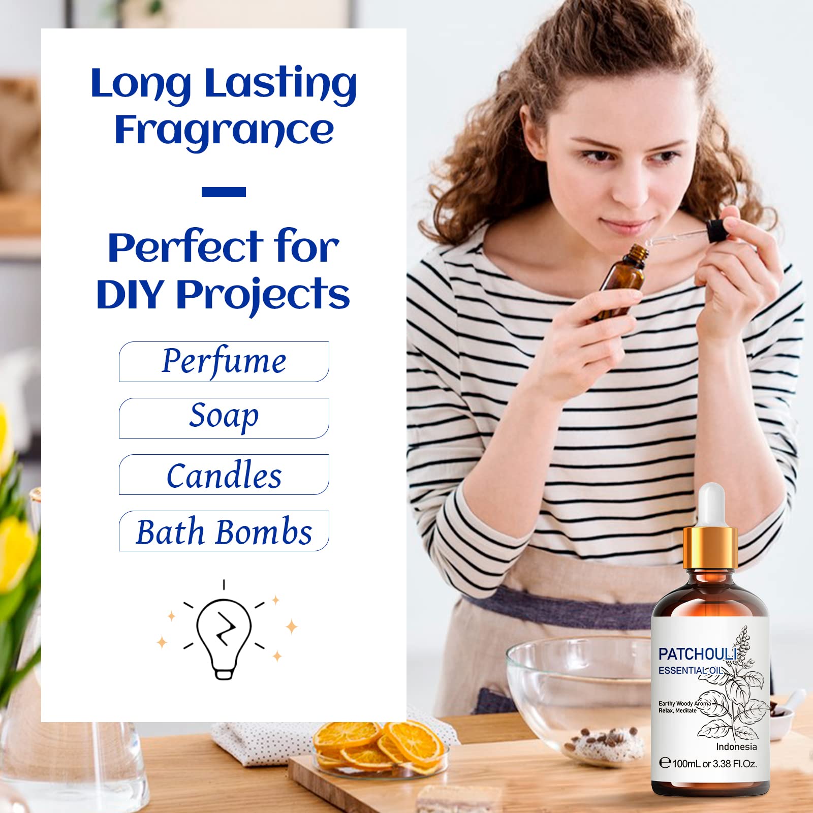 HIQILI Patchouli Essential Oil 100ML, Pure Natural, for Perfume Making, Diffuser and Skin HIQILI buy supplements canada