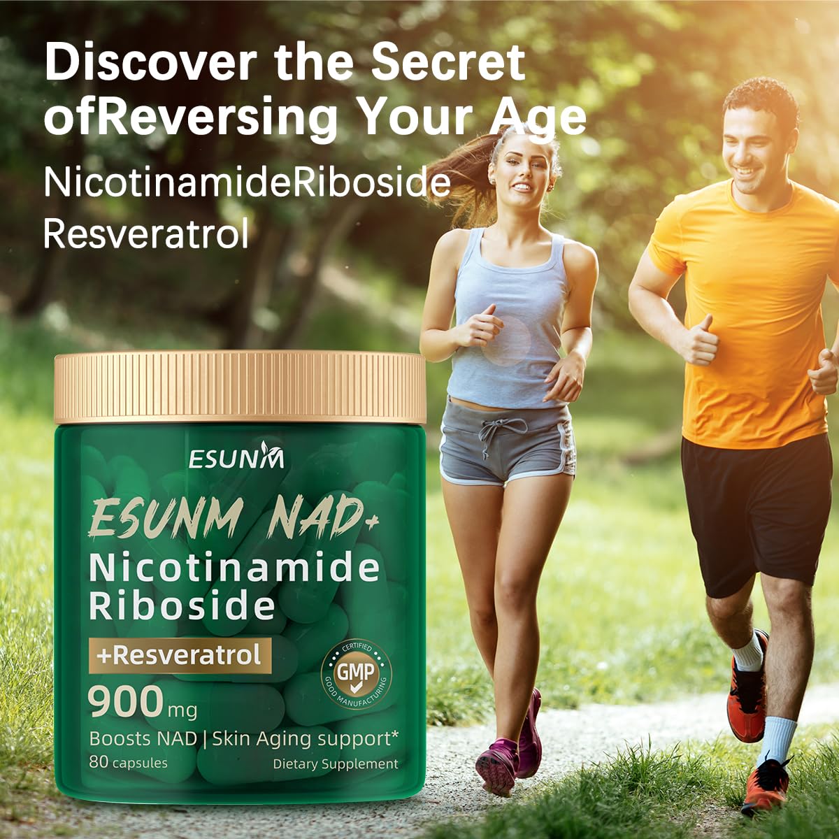 ESUNM Liposomal NAD+ Supplement with Resveratrol, NMN Supplement NAD Resveratrol Support Cellular Health, Stamina & Healthy Aging,Third-Party Tested，80 Capsules ESUNM buy supplements canada