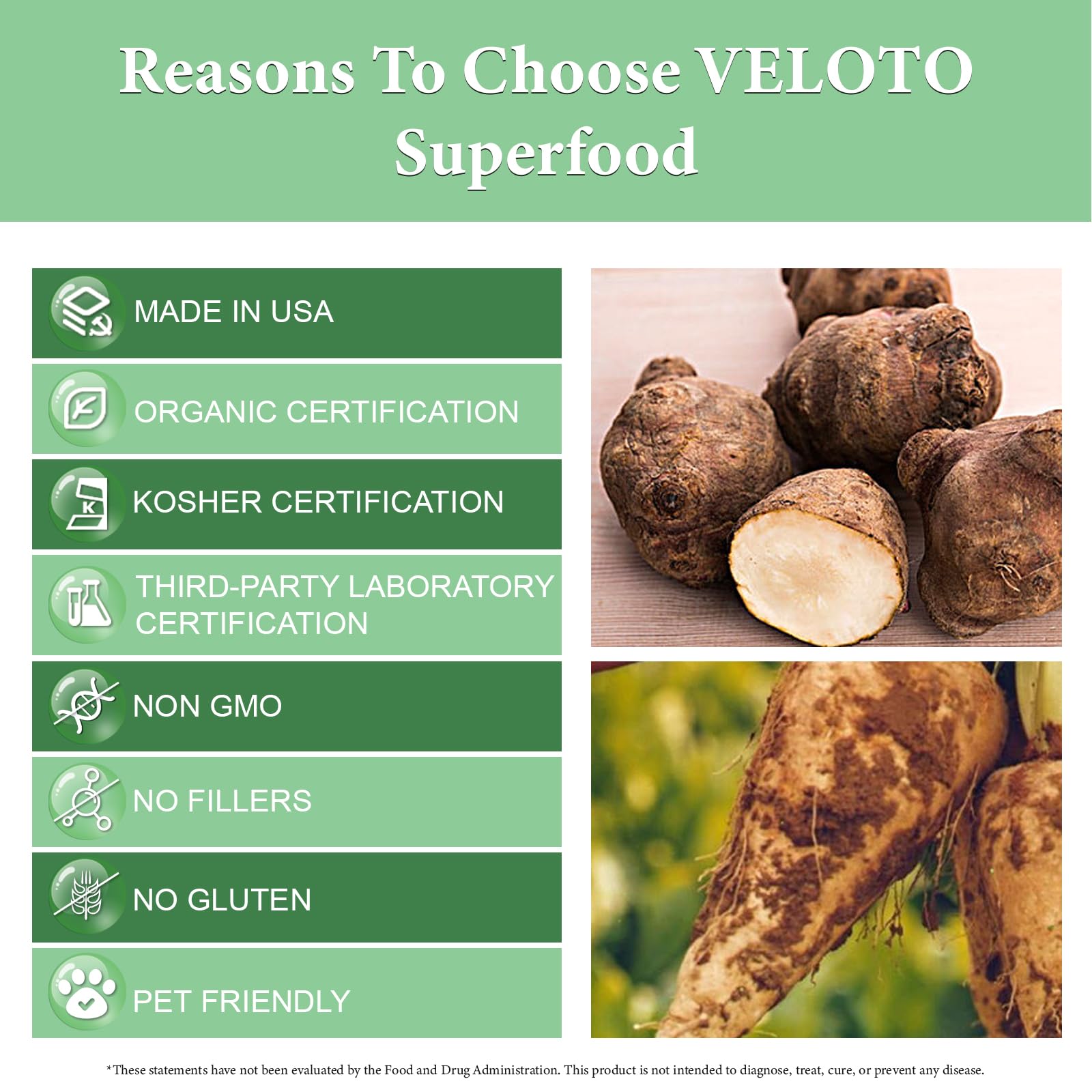 VELOTO Organic Inulin Powder – Prebiotic Fiber Supplement for Smoothies & Drinks, 2.2 lb, Flavorless, Water Soluble, Vegan & Non-GMO VELOTO buy supplements canada