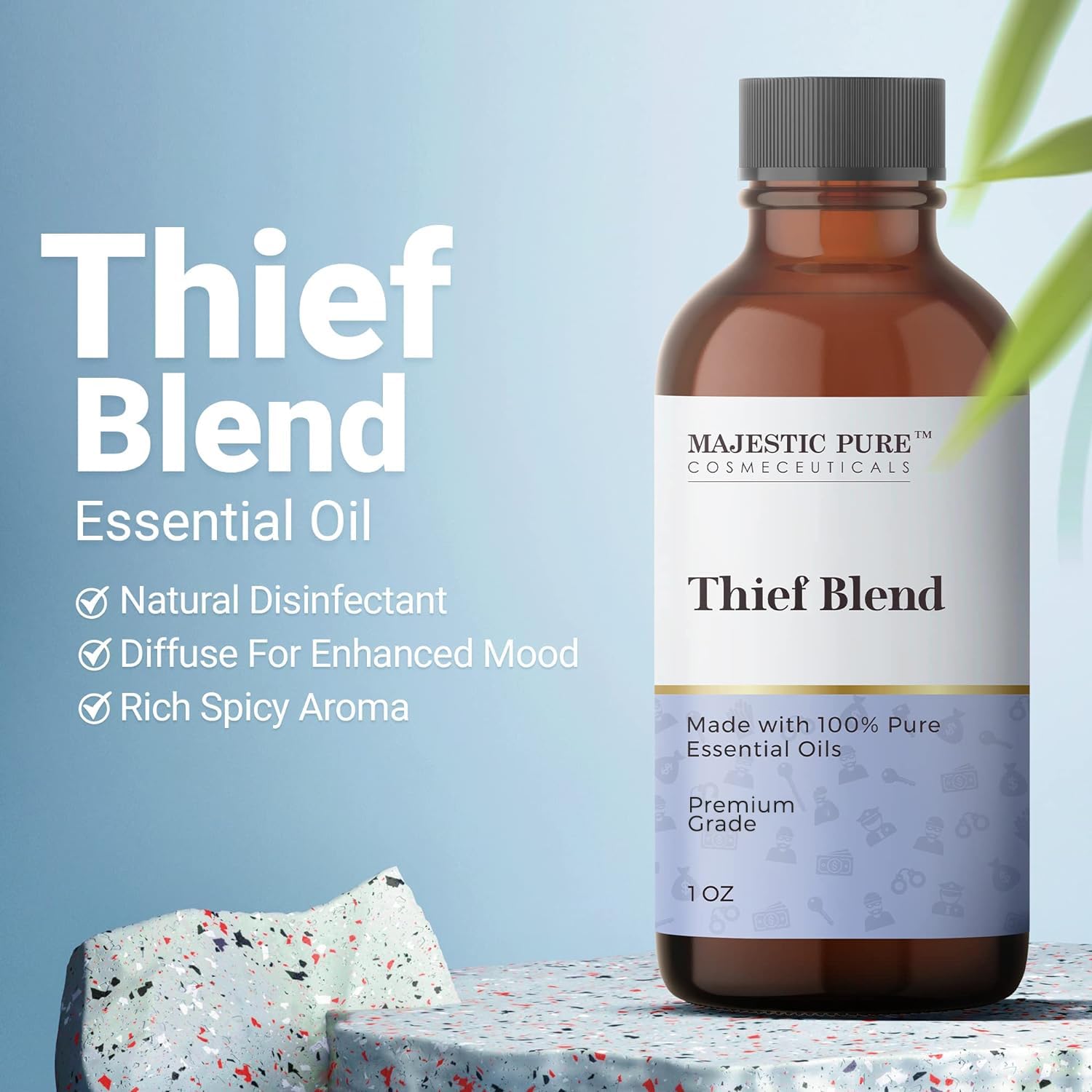 Majestic Pure Thieves Essential Oil Blend | 100% Pure Premium Oil for Uplifting Mood, DIY Products MAJESTIC PURE buy supplements canada