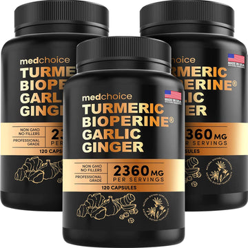 4-in-1 Turmeric and Garlic Supplements with Bioperine 2360 mg (360 ct) Turmeric Ginger MEDCHOICE buy supplements canada