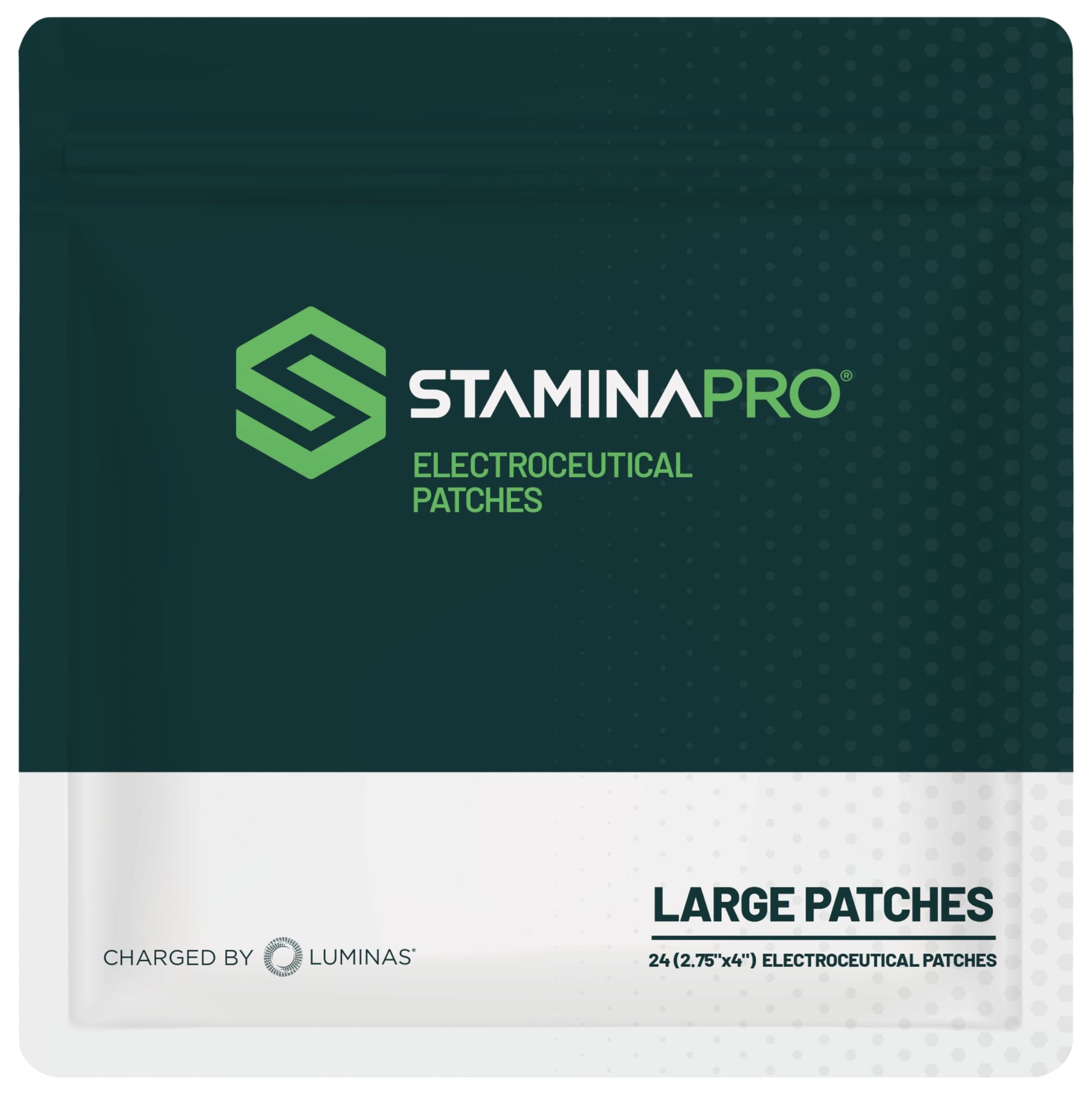 LUMINAS STAMINAPRO Patch - Water-Resistant Athletic Adhesive, Electroceutical Relief - Versatile Active Comfort, Long Lasting - Back, Joints, Knees, Hamstrings - 24 Pack (Large Tan Patches) LUMINAS buy supplements canada