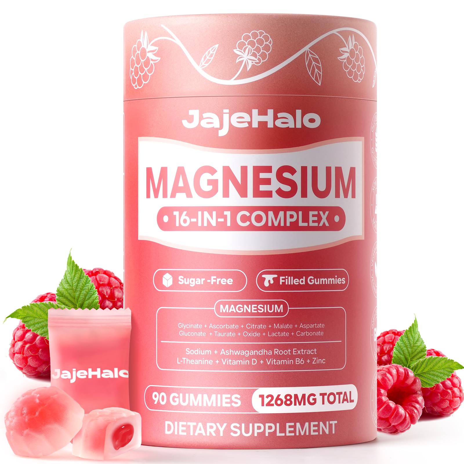 Magnesium Complex for Women Calm Magnesium Glycinate Gummies 400mg Individually Wrapped 16 in 1 90 Sugar-Free L-Threonate,Ashwagandha Root Extract,Vitamin B6,D3,Magnesium Supplement Jajehalo buy supplements canada