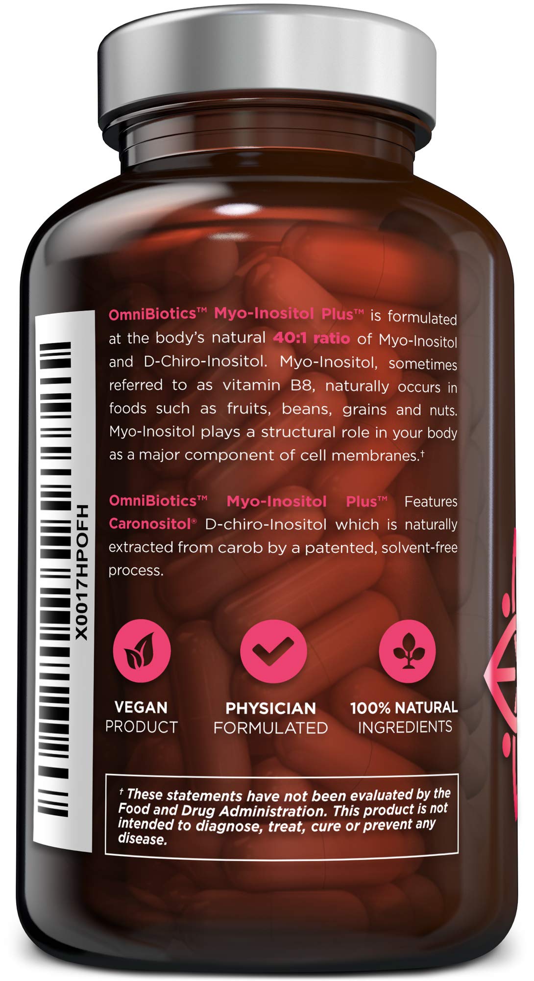 OmniBiotics Myo-Inositol & D-Chiro Inositol Supplement with 40:1 Ratio for Hormone Balance for Women - Women Supplement to Support Reproductive Health & Ovarian Function. Non-GMO - 120 Vegan Capsules OmniBiotics buy supplements canada
