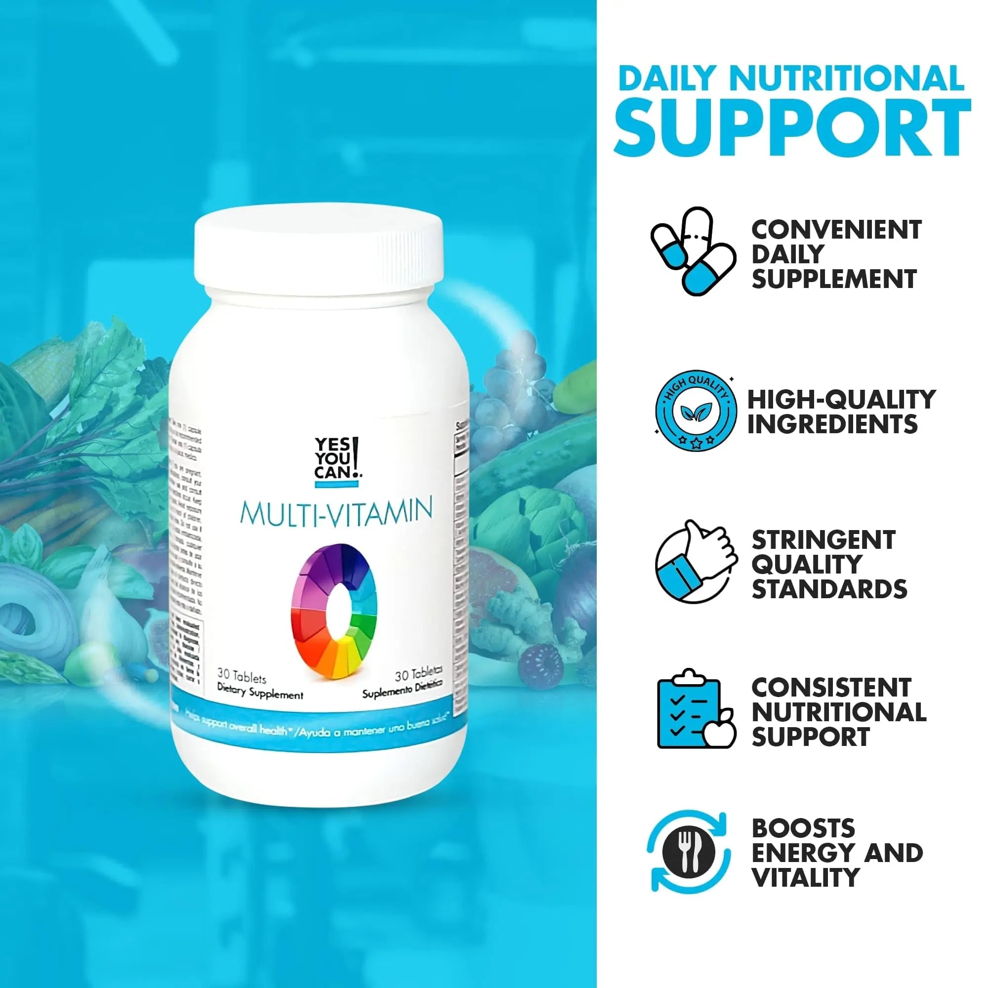 Yes You Can! Daily Multivitamins for Men and Women - Helps Assist Overall Health & Well-Being, Contains Antioxidants Yes You Can! buy supplements canada