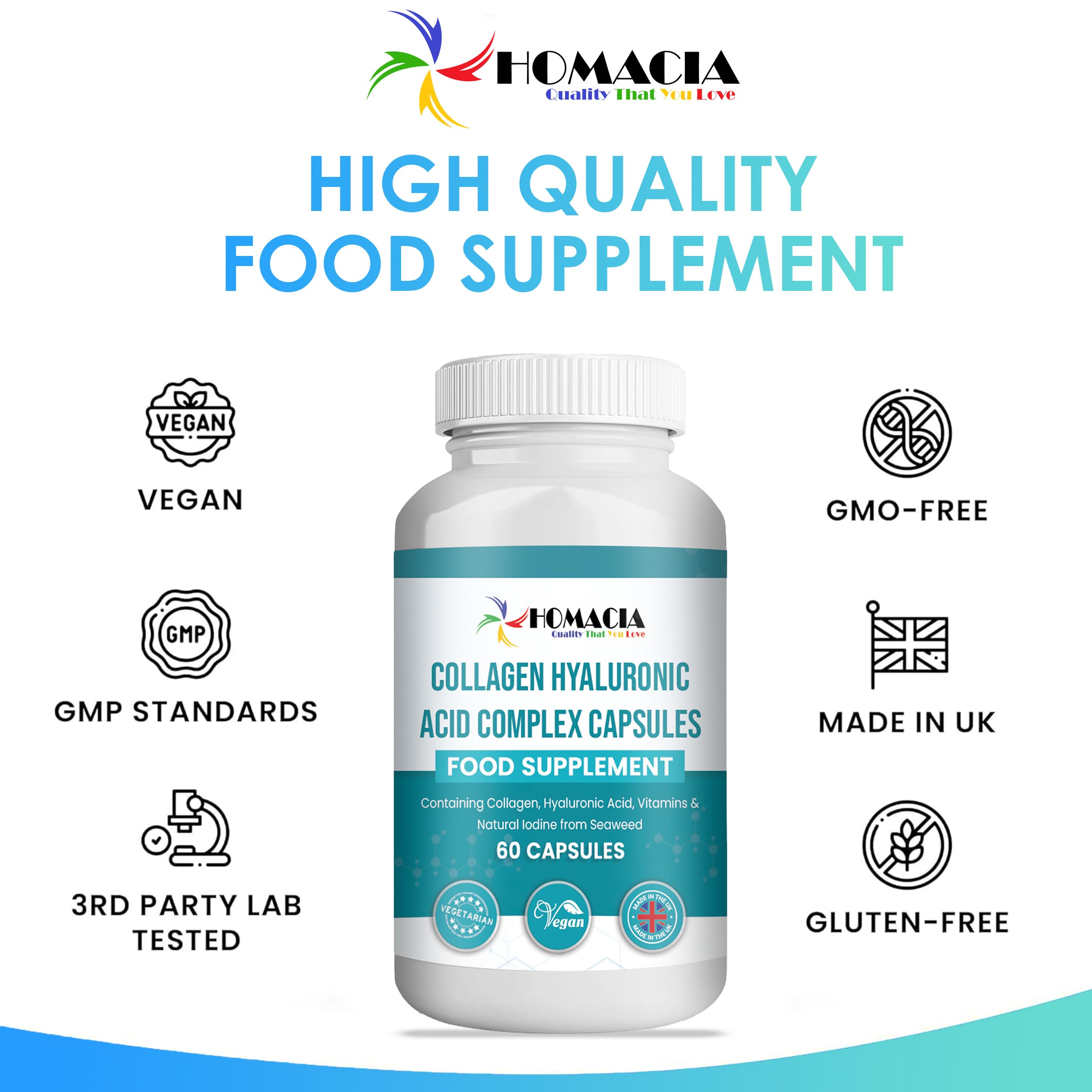 Homacia’s Collagen Capsules | Marine Collagen with Hyaluronic Acid | Pure Collagen Supplements for Women HOMACIA Quality That You love buy supplements canada