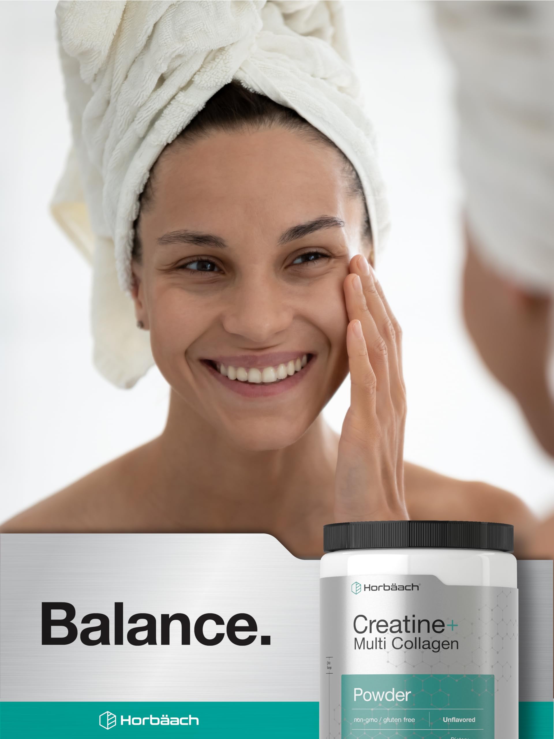 Horbäach Creatine Monohydrate Powder | with Collagen and L-Taurine | 10.05 oz | Unflavored | for Women and Men | Non-GMO, Gluten Free Horbäach buy supplements canada