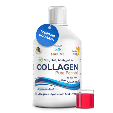Marine Liquid Collagen 10000mg 500 ml I Pure Hydrolyzed Collagen Peptides Swedish Nutra buy supplements canada