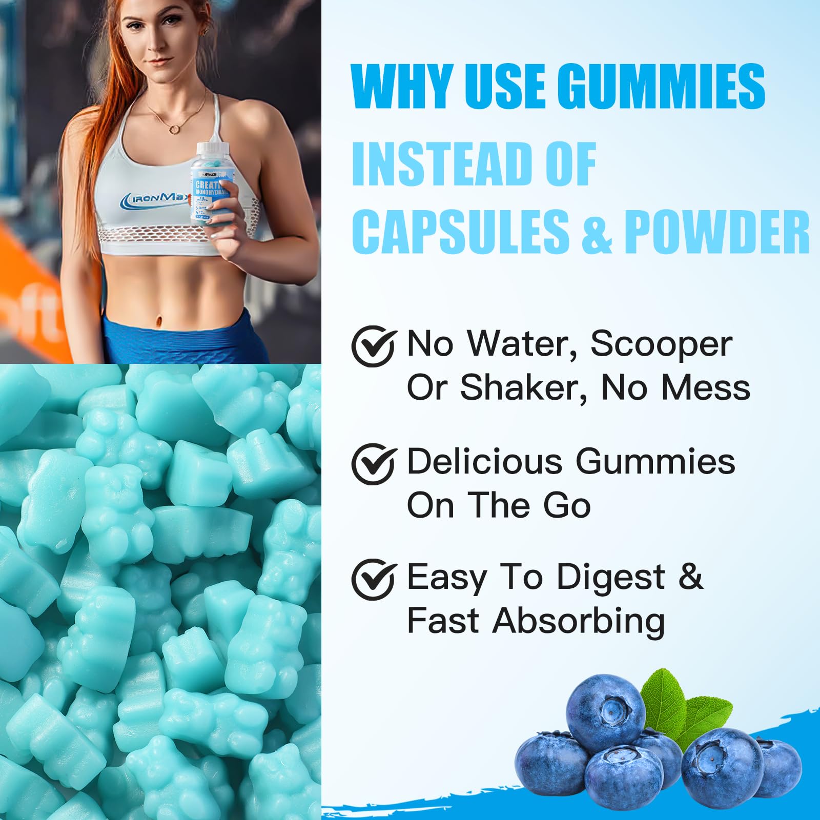 ElevateLife Creatine Monohydrate Gummies 5000mg for Men & Women, Chewables ElevateLife buy supplements canada