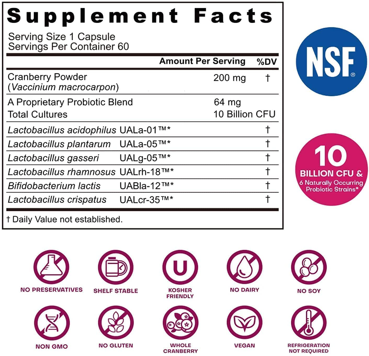 NutriCelebrity NutriFlora-Pro Probiotics for Women, Vaginal, Urinary Health, Immune System Digestive Nutricelebrity buy supplements canada