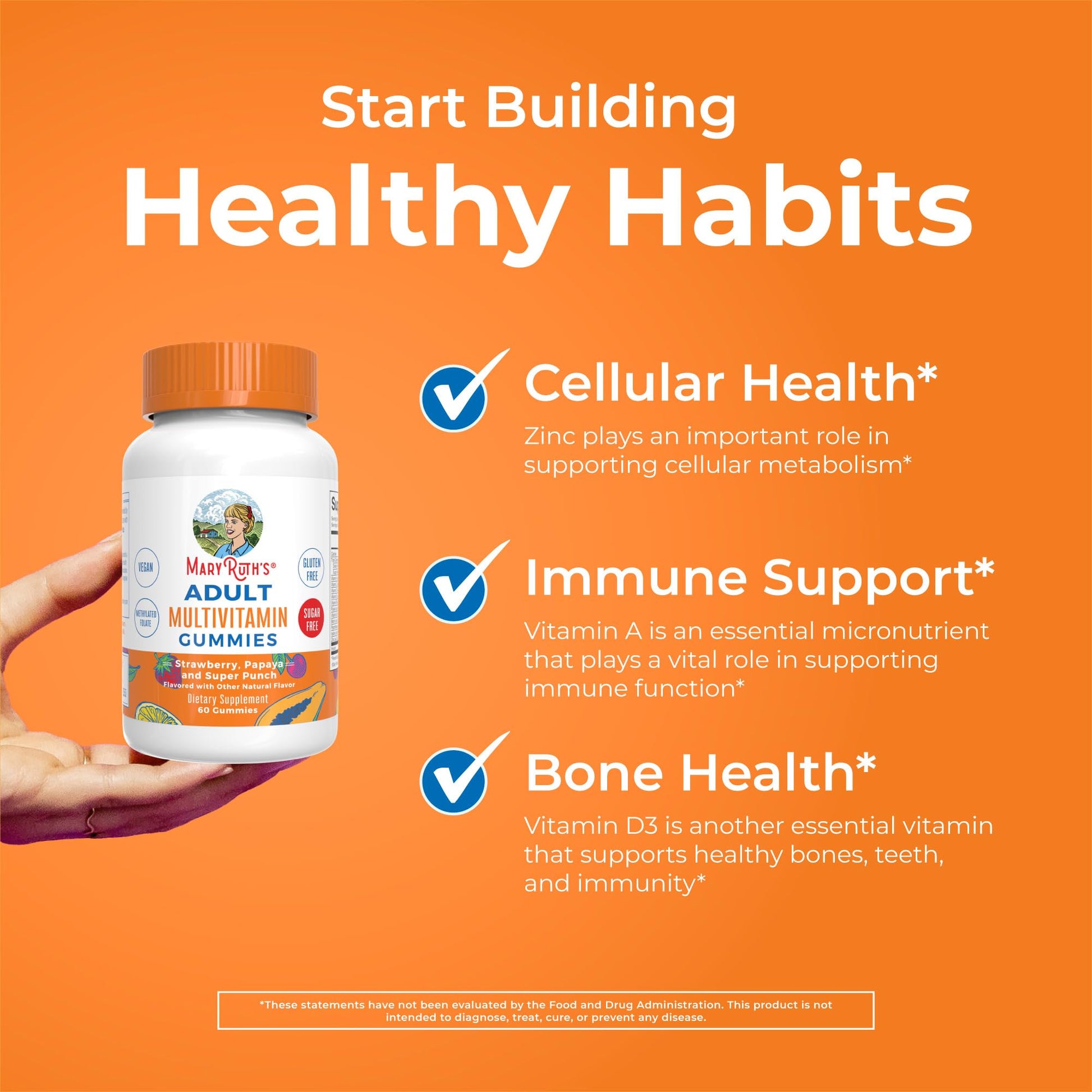 MaryRuth Organics Multivitamin for Women and Men | Sugar Free | Adult Multimineral Gummy with Vitamin C | MaryRuth Organics buy supplements canada