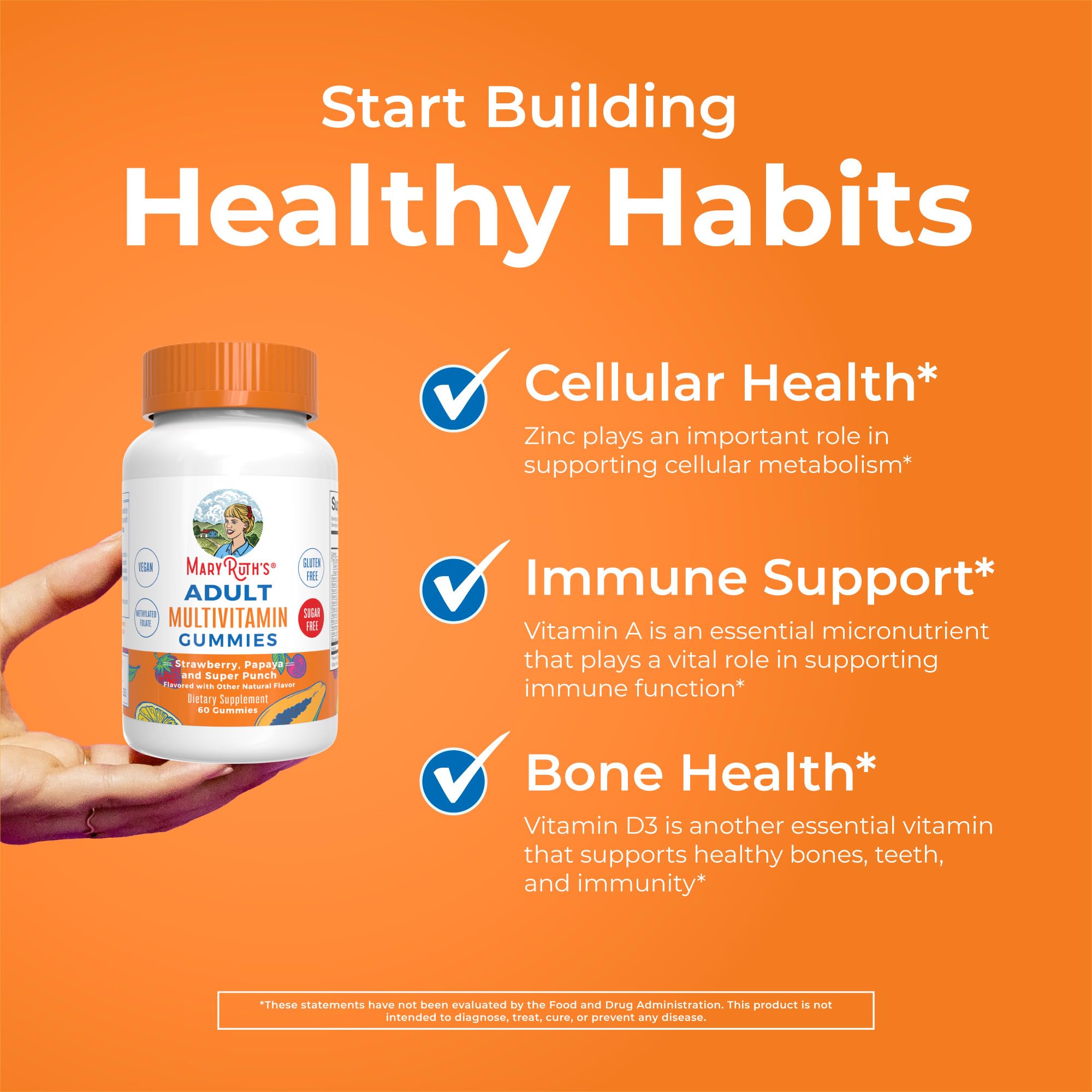 MaryRuth Organics Multivitamin for Women and Men | Sugar Free | Adult Multimineral Gummy with Vitamin C | MaryRuth Organics buy supplements canada