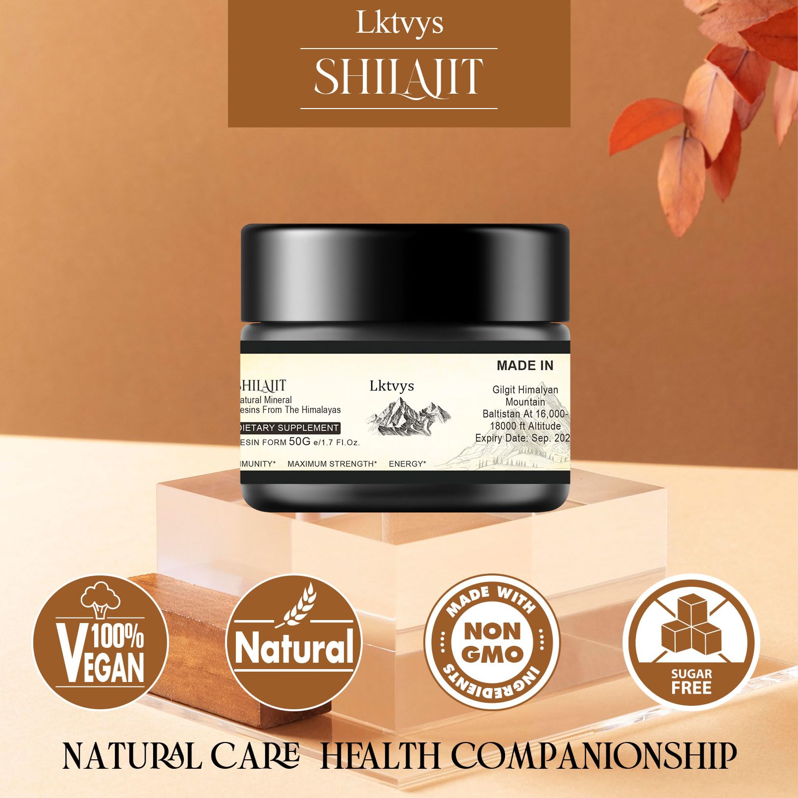 Shilajit Pure Himalayan Organic - Pure Original Shilajit, 50g(Large Volume), Enriched Lktvys buy supplements canada
