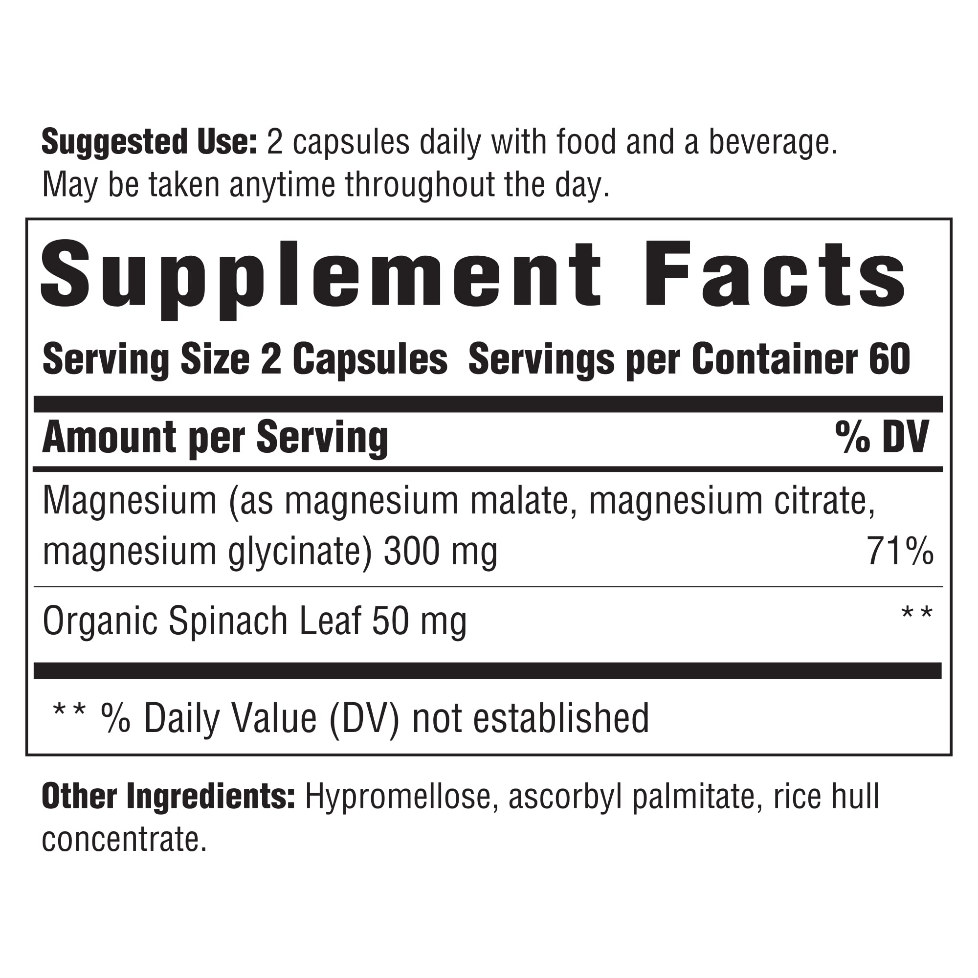 INNATE Response Formulas Magnesium 300 mg - Mineral Supplement for Muscle Relaxation - Vegetarian and Gluten-Free - 120 Capsules (60 Servings) INNATE Response Formulas buy supplements canada