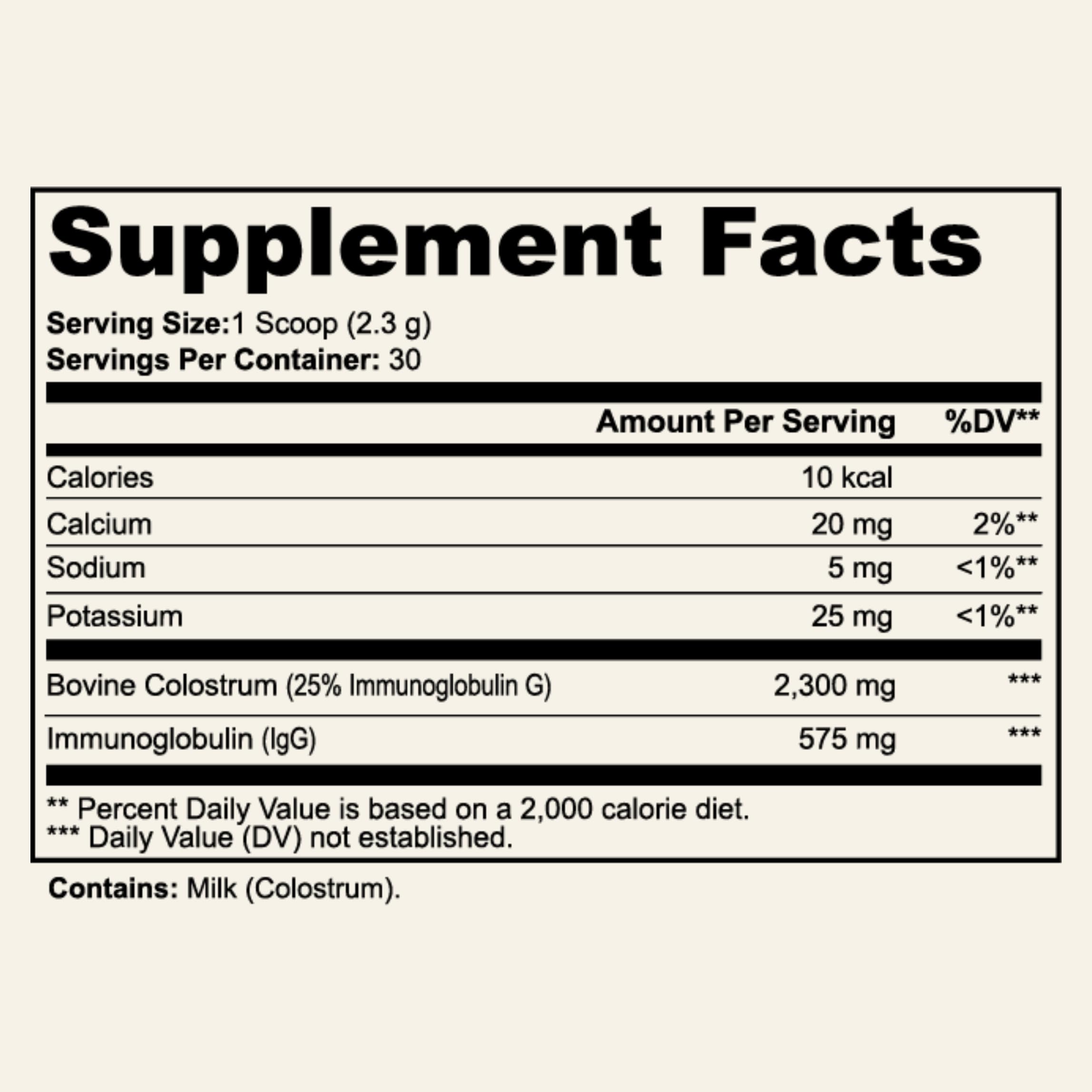 Sun Vitals Bovine Colostrum Powder 2300mg – 575mg IgG Per Serving | 25% IgG Standardized | Gut Health & Immune Support | No Fillers, No Capsules | GMP-Certified, 3rd Party Tested | 30 Servings Sun Vitals buy supplements canada