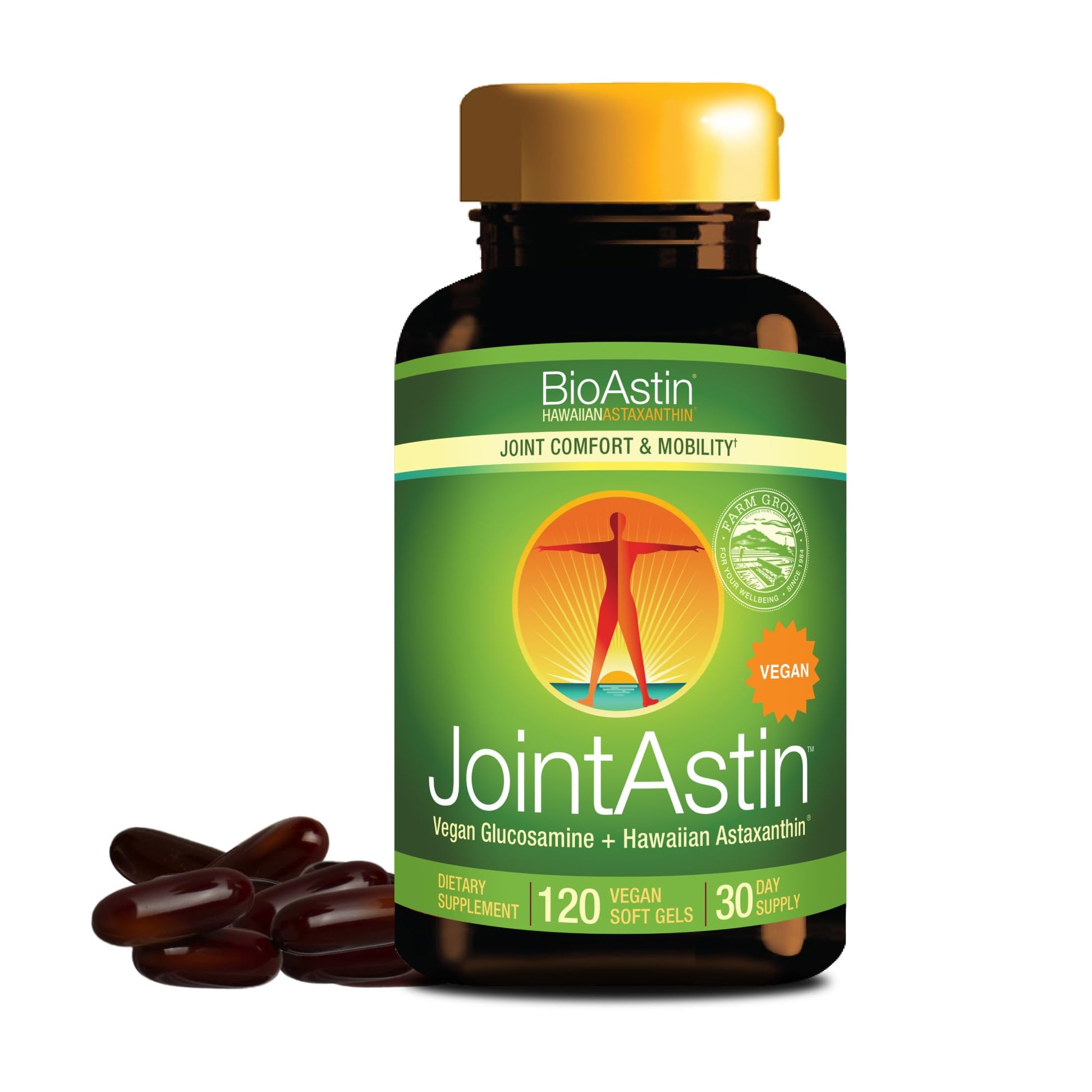 Nutrex Hawaii JointAstin - 12 mg, 120 Softgels - Joint Support Supplement with Glucosamine & BioAstin Hawaiian Astaxanthin - Farm-Direct Antioxidant Supplement Joint, Eye, Skin & Immune System Health* Nutrex Hawaii buy supplements canada