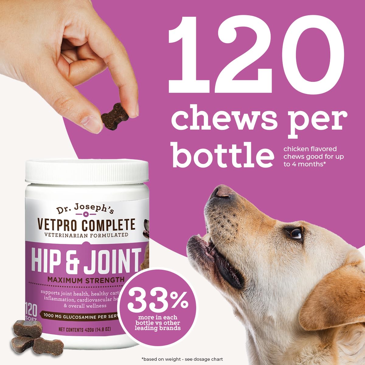 VetPro Dog Hip and Joint Supplement - Pain and Inflammation Relief Chews VetPro Complete buy supplements canada