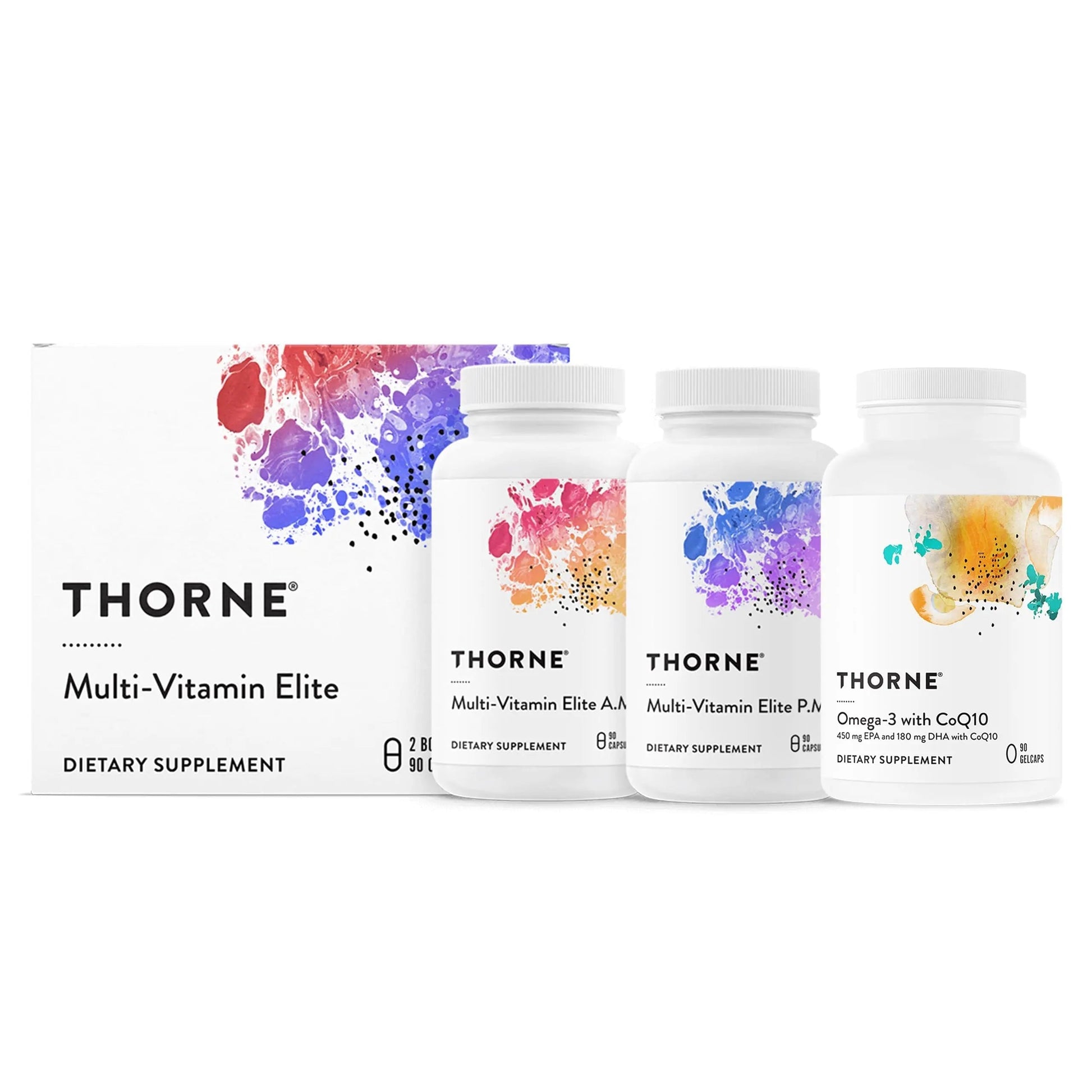 THORNE - Daily Nutrients Bundle - Multivitamin Elite and Omega-3 with CoQ10-30 to 90 Servings THORNE buy supplements canada