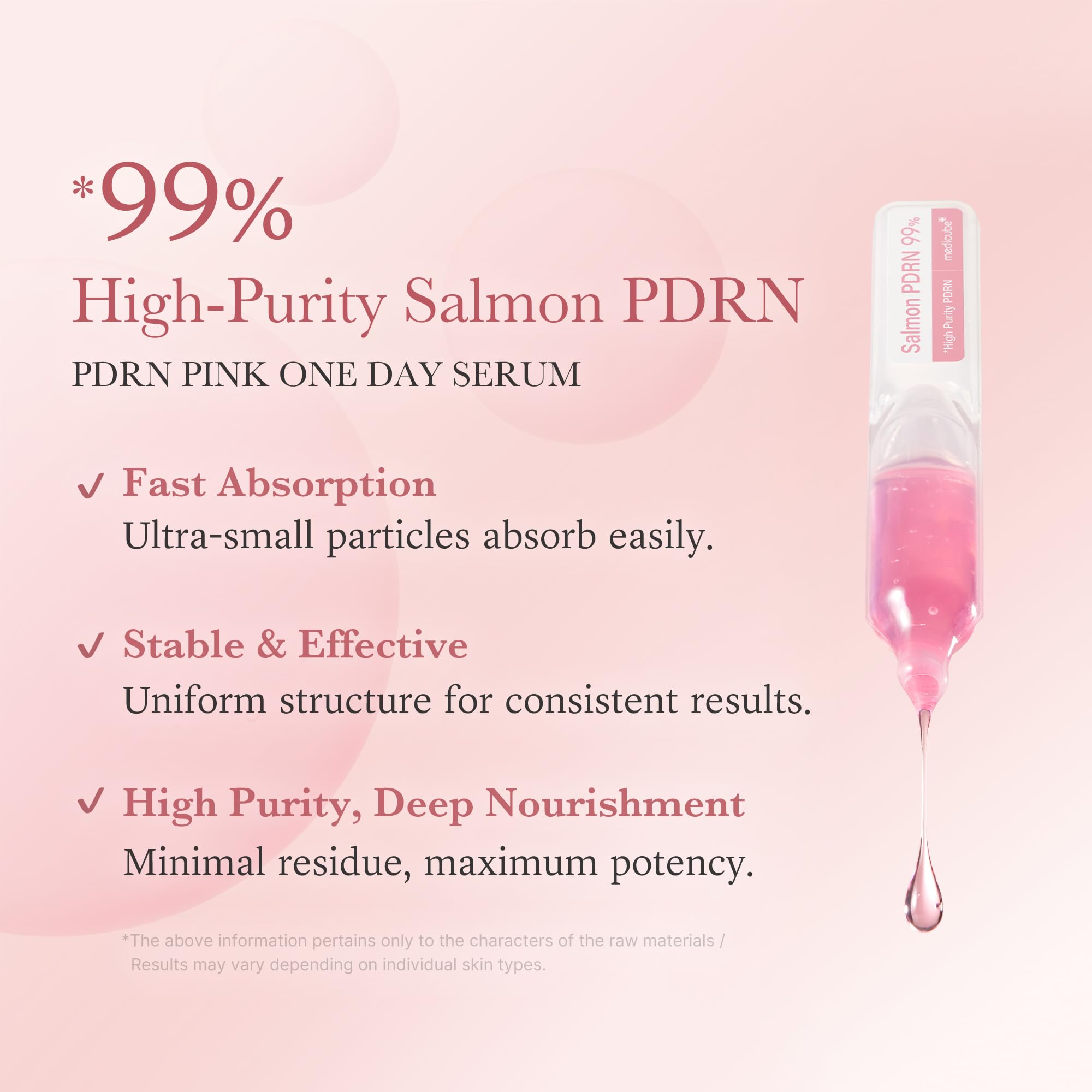 medicube Salmon DNA PDRN Pink One Day Serum | 99% Salmon DNA PDRN Intensive Ampoule, Collagen, Glutathione medicube buy supplements canada